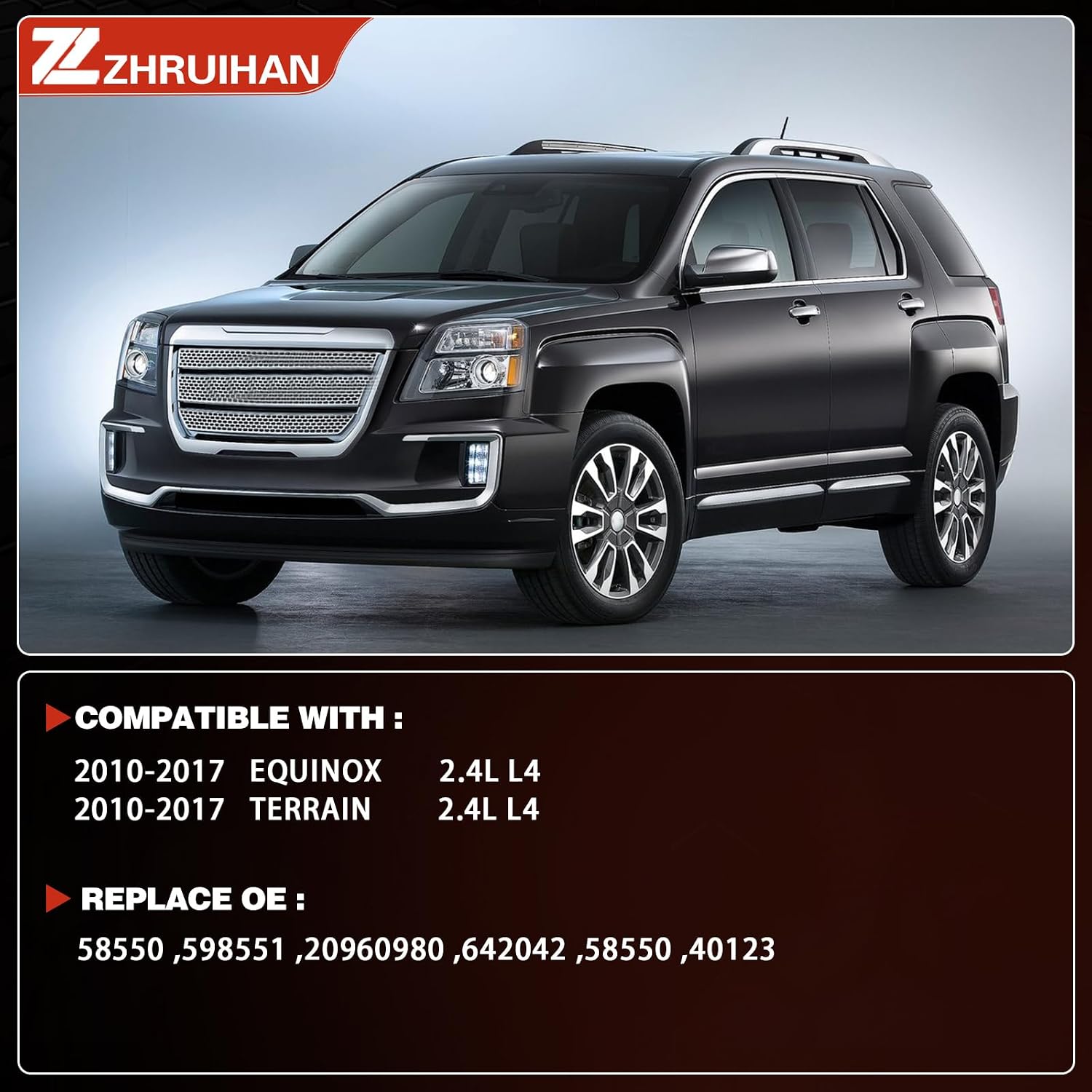 Exhaust Resonator Muffler Pipe System Replacement kit 2010-2017 Equinox & 2010-2017 Terrain 2.4L L4 engine, OE: 58550 598551 20960980