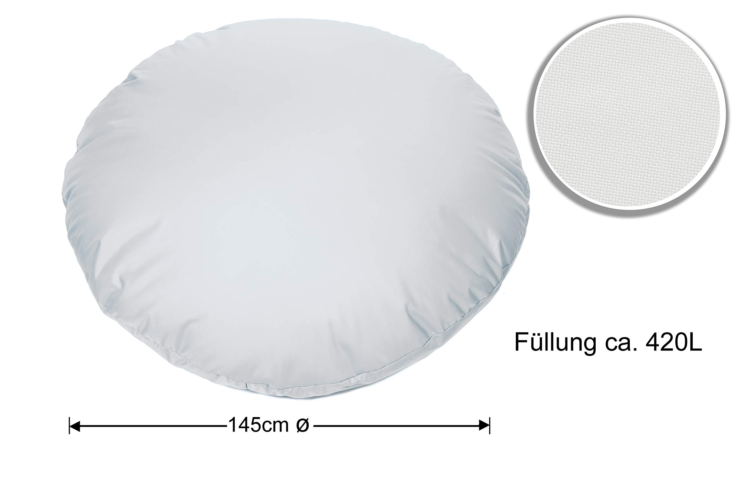 sunnypillow Worek do siedzenia XXXL z wypełnieniem ze styropianu, średnica 145 cm, funkcja 2 w 1, do siedzenia i leżenia, na zewnątrz i wewnątrz, dla dzieci i dorosłych, wiele kolorów i rozmiarów do wyboru