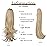 youngways Clip in Ponytail Extension Light Blonde 18 Inch Pony Tails Hair Extensions for Women Long Straight Curly Tail Ponytail Hair piece Synthetic Fake Versatile Pony