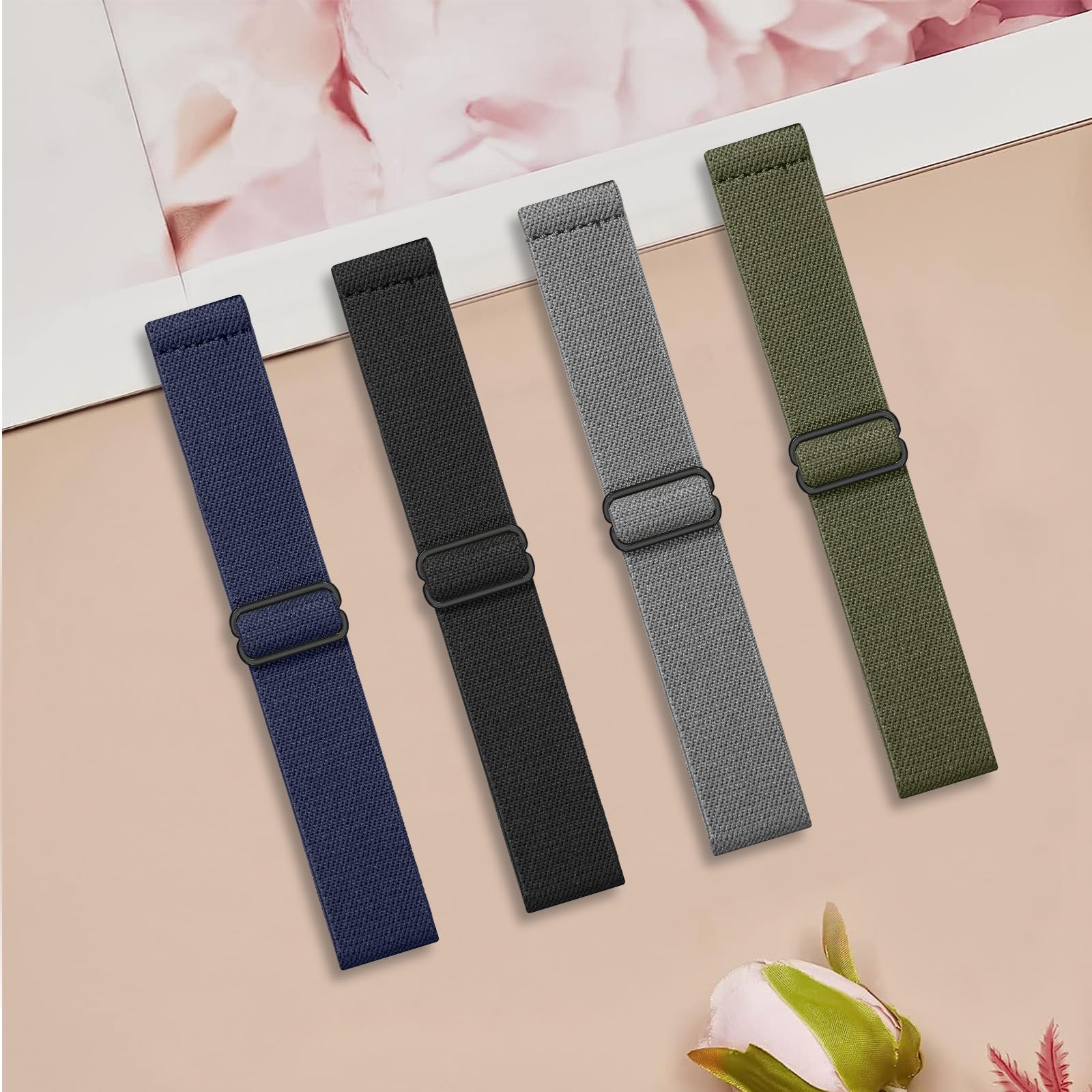 Bracelet Tressée Loop élastique Pour Garmin Instinct Crossover Rose