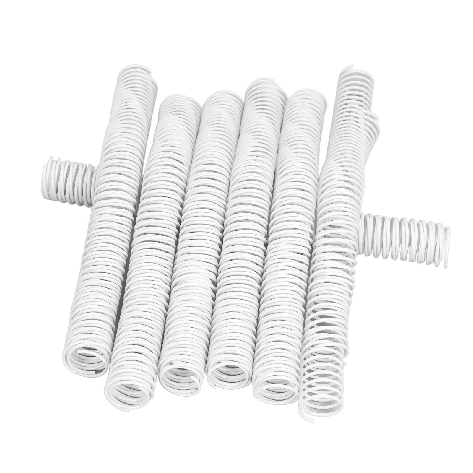 Confezione da 35 bobine di rilegatura carta A4, diametro 25,4 mm, 48 anelli, dorsi in filo di plastica a spirale con passo 4:1, capacità 215 fogli, bianco (Bianca)