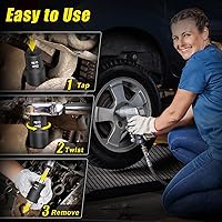 Vista 7 de Topec 6 herramientas de extracción de tuercas de llanta, kit de extracción de bloqueo de rueda motriz de 1/2 pulgada, removedor de tuercas peladas