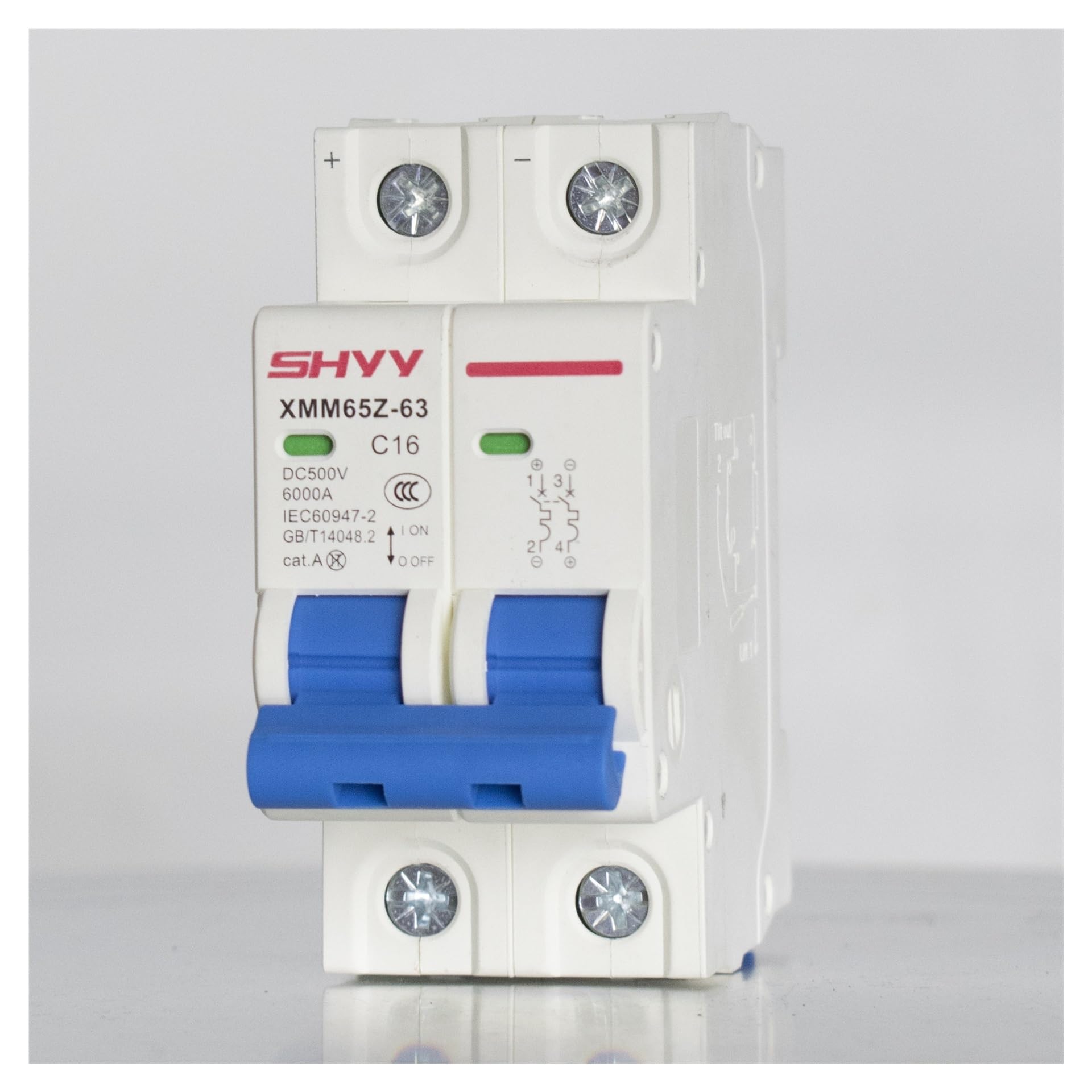 Photovoltaïque DCMCB commutateur d'air solaire 2P20A contre les surcharges de batterie CC