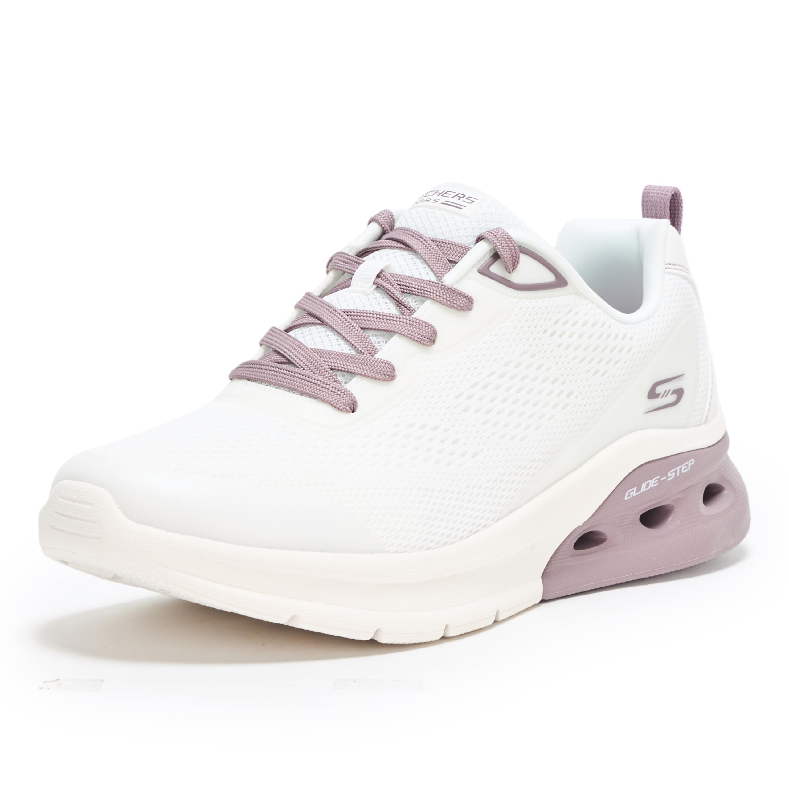 Skechers Women's Glide Step Arc Waves 2.0-Now in Sneaker, White Opulent Garden, 4.5 UK