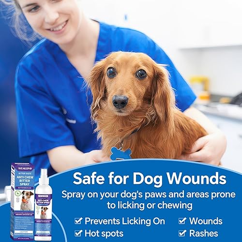 Miniatura 5 de Spray mejorado sin masticar para perros, 6.76 onzas líquidas de manzana amarga para perros, deja de masticar y lamer, el espray disuasorio para