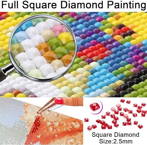 Miniatura 2 de ACOGUT Kits de pintura de diamantes 5D para adultos y niños, kits de arte de diamantes redondos completos para adultos, niños callejeros Kpop, por