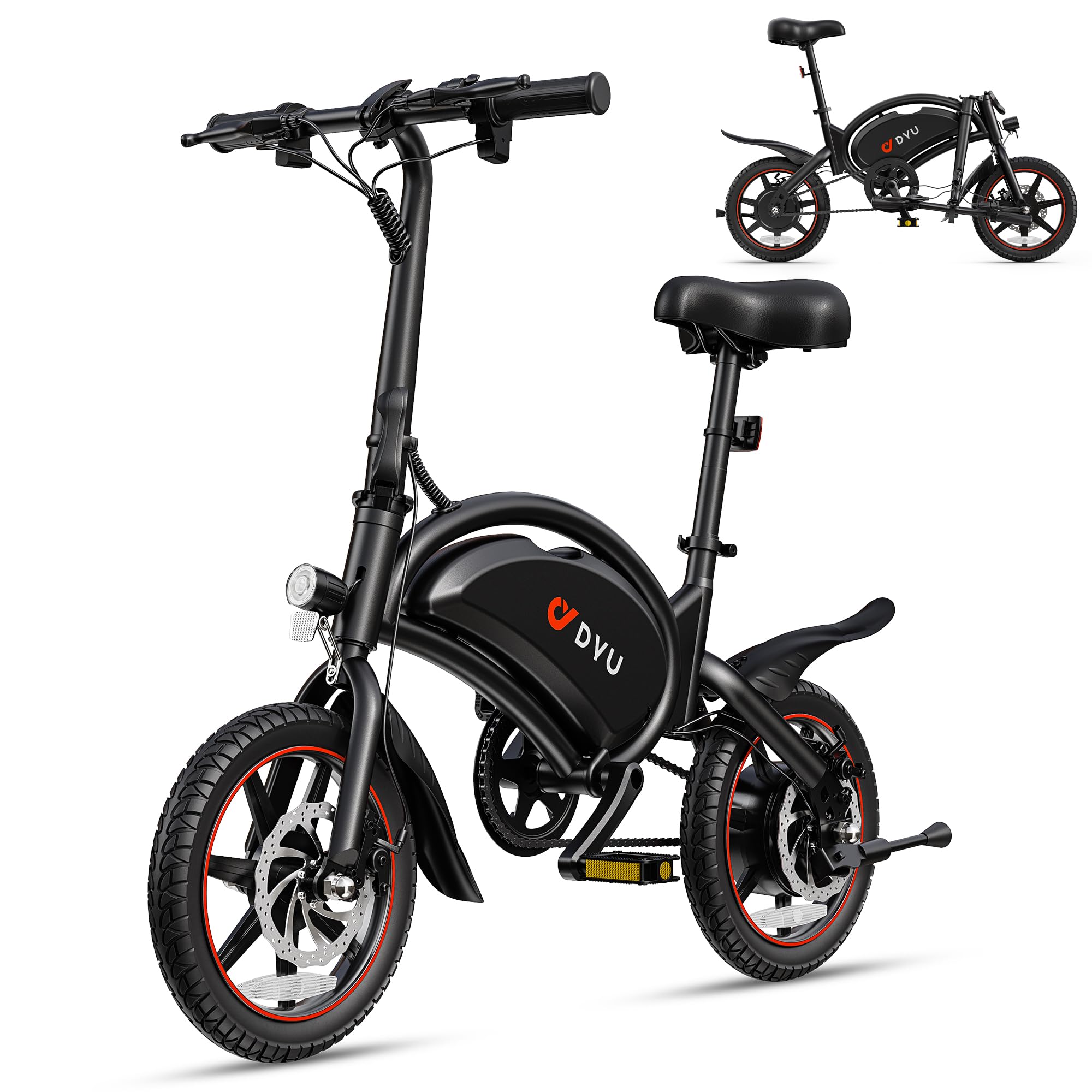 DYU D3S Folding Electric Bike 14" 250W for City and Road Trips