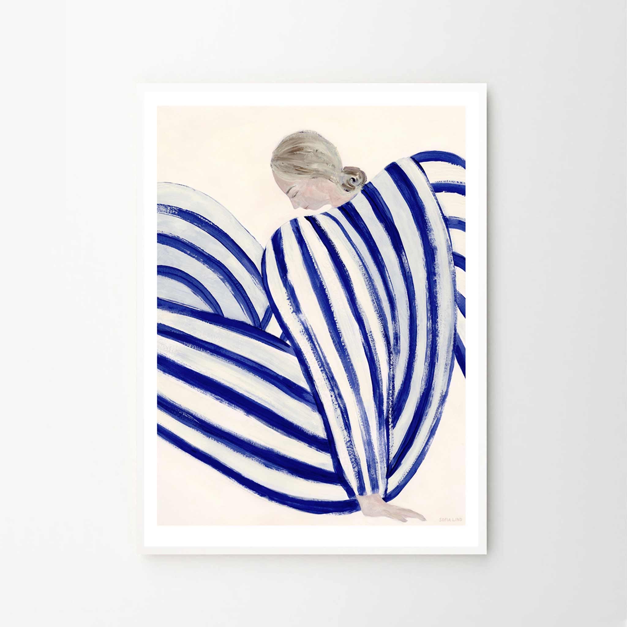 Amazon.co.jp: THE POSTER CLUB ポスター Blue Stripe At