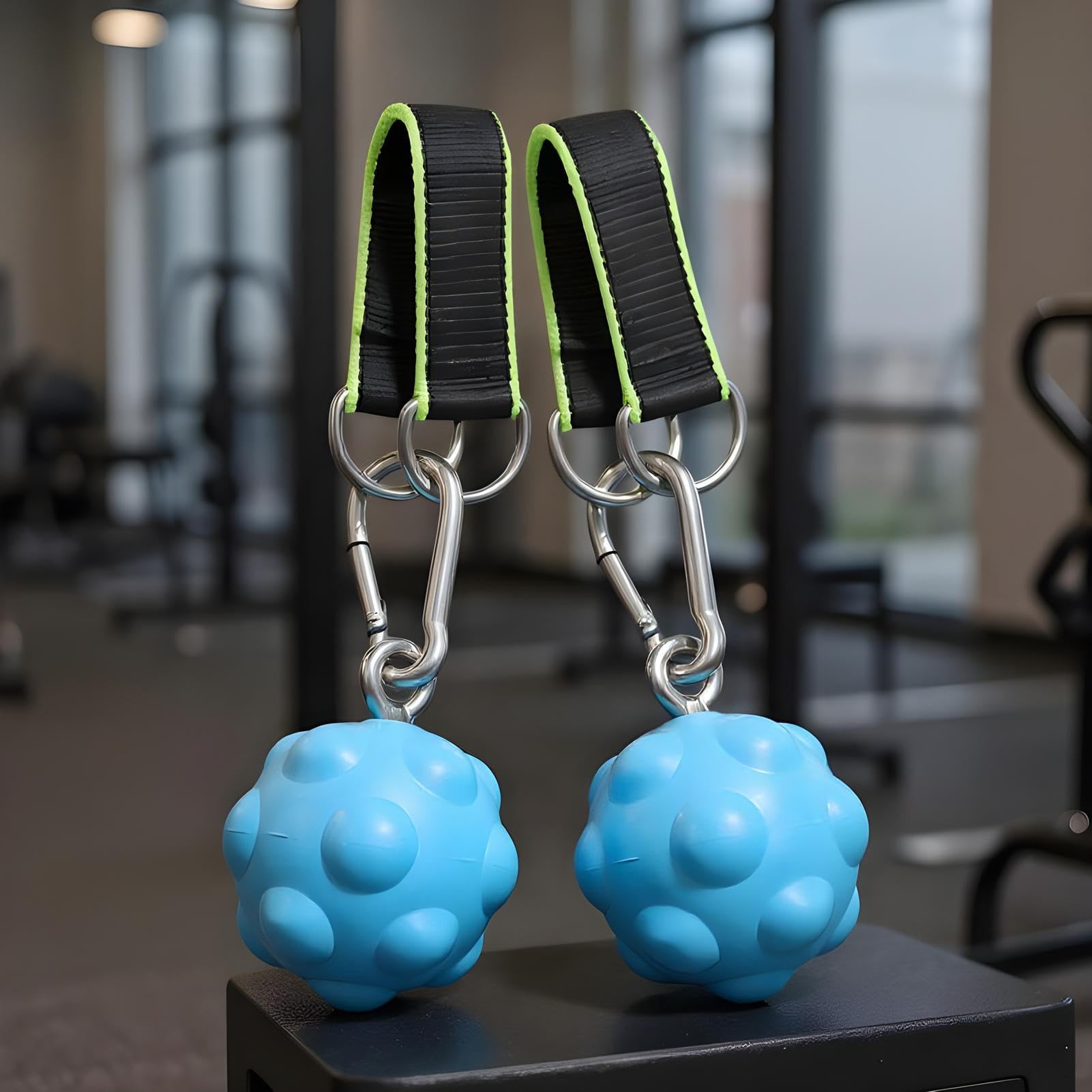 Piłka trakcyjna - sprzęt do treningu siłowego dla palców, rdzeń ze stali nierdzewnej z nylonowym paskiem, wzmocnienie uchwytu do studia sportowego, treningu DeFitness i sportowców