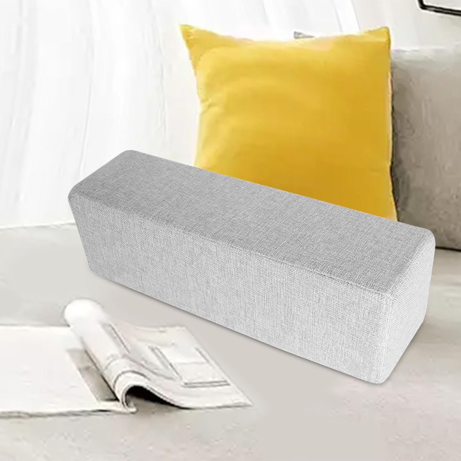 Cuscino Poggiabraccia Ergonomico Rettangolare per Divano, Versatile, Decorativo, per Poltrona E Arredamento Domestico, Grigio Chiaro