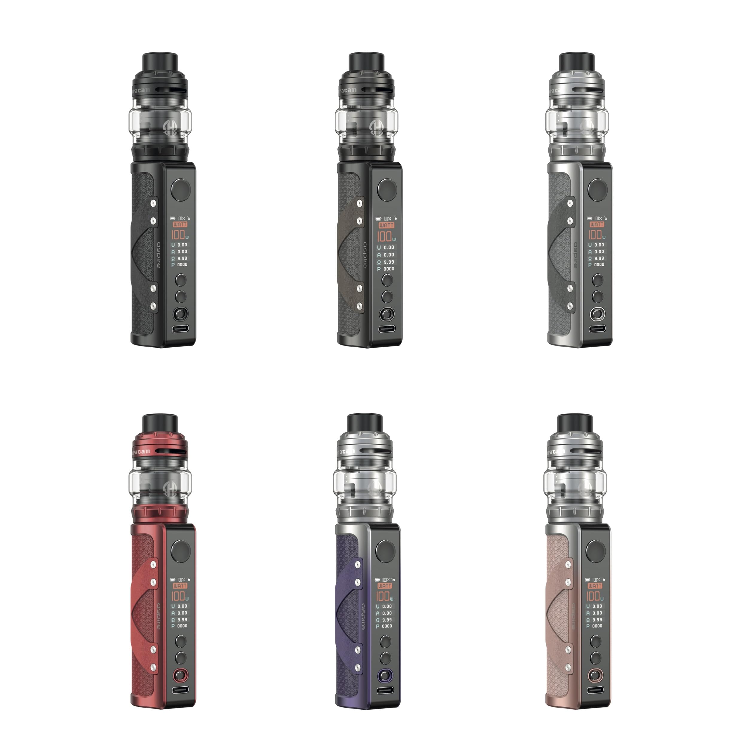 Aspire Huracan EX Sigaretta Elettronica 100W per Svapo Polmonare - Kit Single Battery 18650, Display a Colori, Atom 6ml, BP Coil 0.17Ω e 0.3Ω - (Senza Sticks, E-liquids o Ricariche) (Pink)