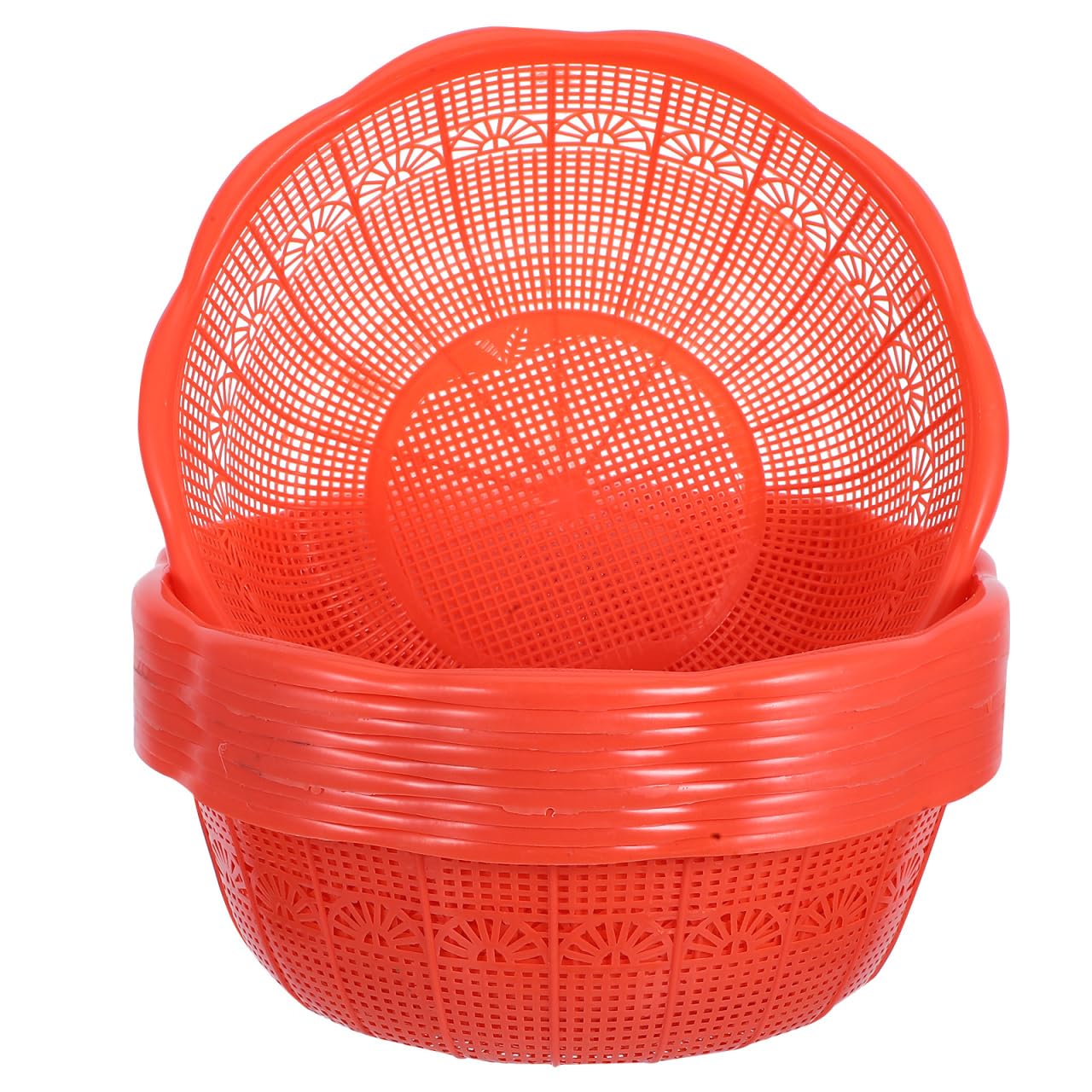 Lot de 10 bols à riz en plastique - Panier de nettoyage de riz - Panier de lavage en plastique pour fruits - Panier à fruits - Panier de vidange domestique