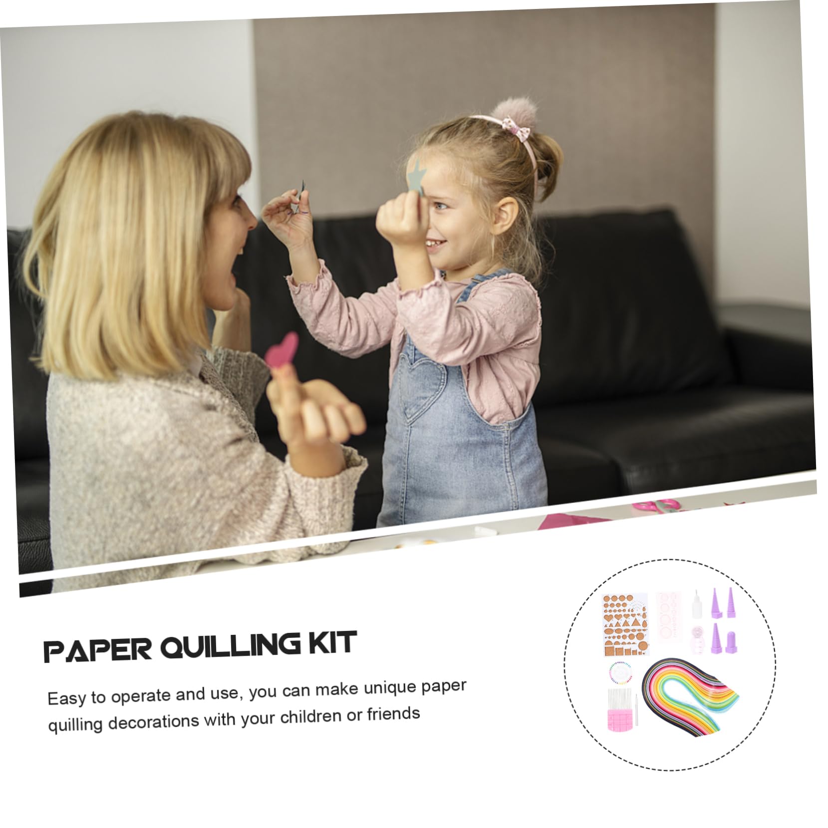 Tofficu Papierquilling Satz für Kinder und Anfänger, 1 Satz, Selbstgemacht