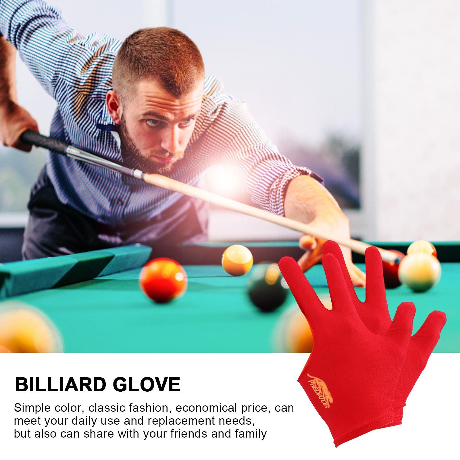 Guanti Da Biliardo Povanjer A Tre Dita - Antiscivolo, Traspiranti, Per Allenamento - Foto 13