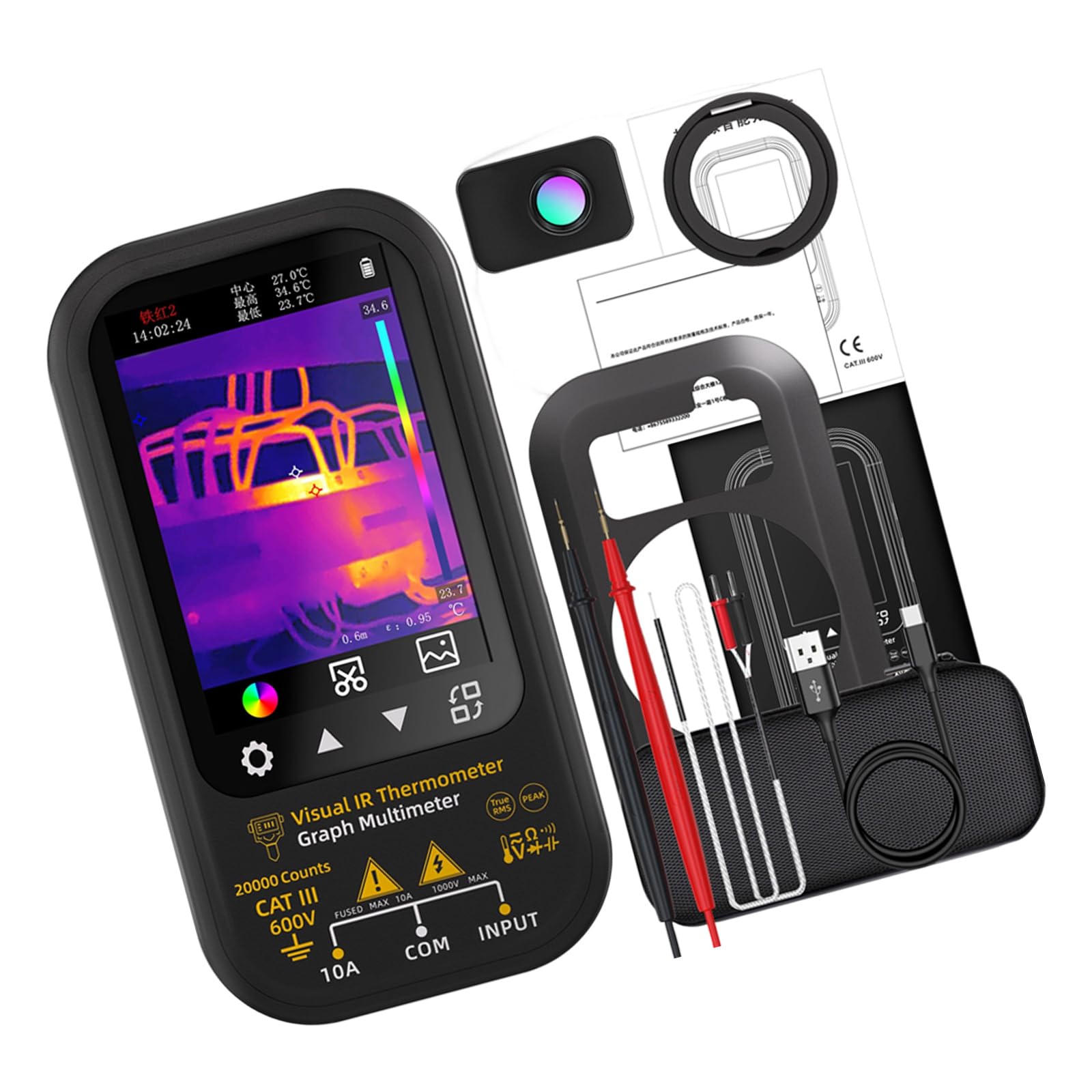 Oxxggkao High Configuration Industrial Thermal Camera Imaging Multimeter For Energy Audits And Preventive Maintenance With Memory Function Imagers Camera