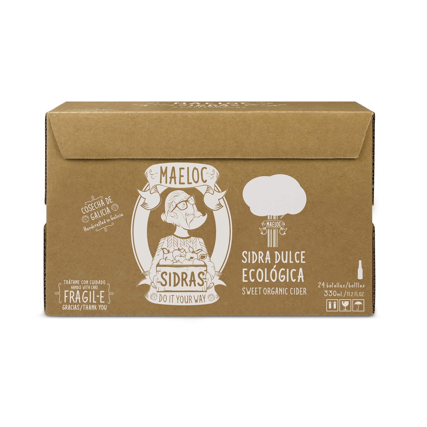 Maeloc Sidra Dulce Ecológica - 24 botellas x 330 ml