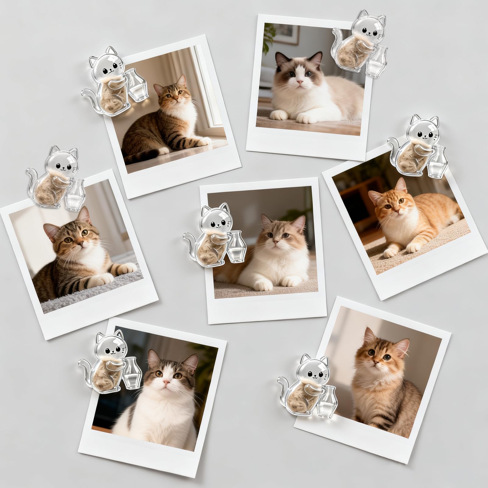 Tierhaar Erinnerung, Niedliche Acryl Schnurrhaare Aufbewahren Katze Magnet, Katzen Schnurrhaar Halter Kühlschrankmagnet, Katzenhaarsammler Kühlschrank Magnetische Aufkleber, Geschenk für Tierliebhaber