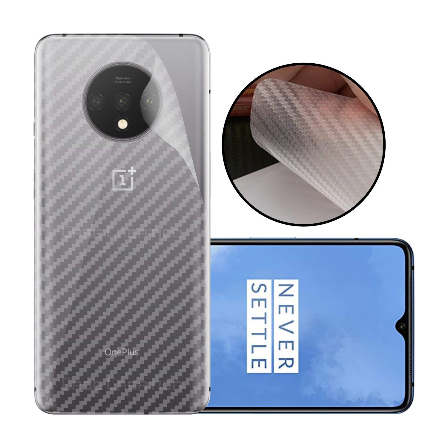 Case Creation Ultra Thin Slim Fit 3M Clear Transparent 3D Carbon Fiber Back Skin Rear Screen Guard Protector Sticker Protective Film Wrap Not Glass for OnePlus 7T / One Plus 7T /OnePlus7T Carbonn (B081FC82F7) Amazon Price History, Amazon Price Tracker