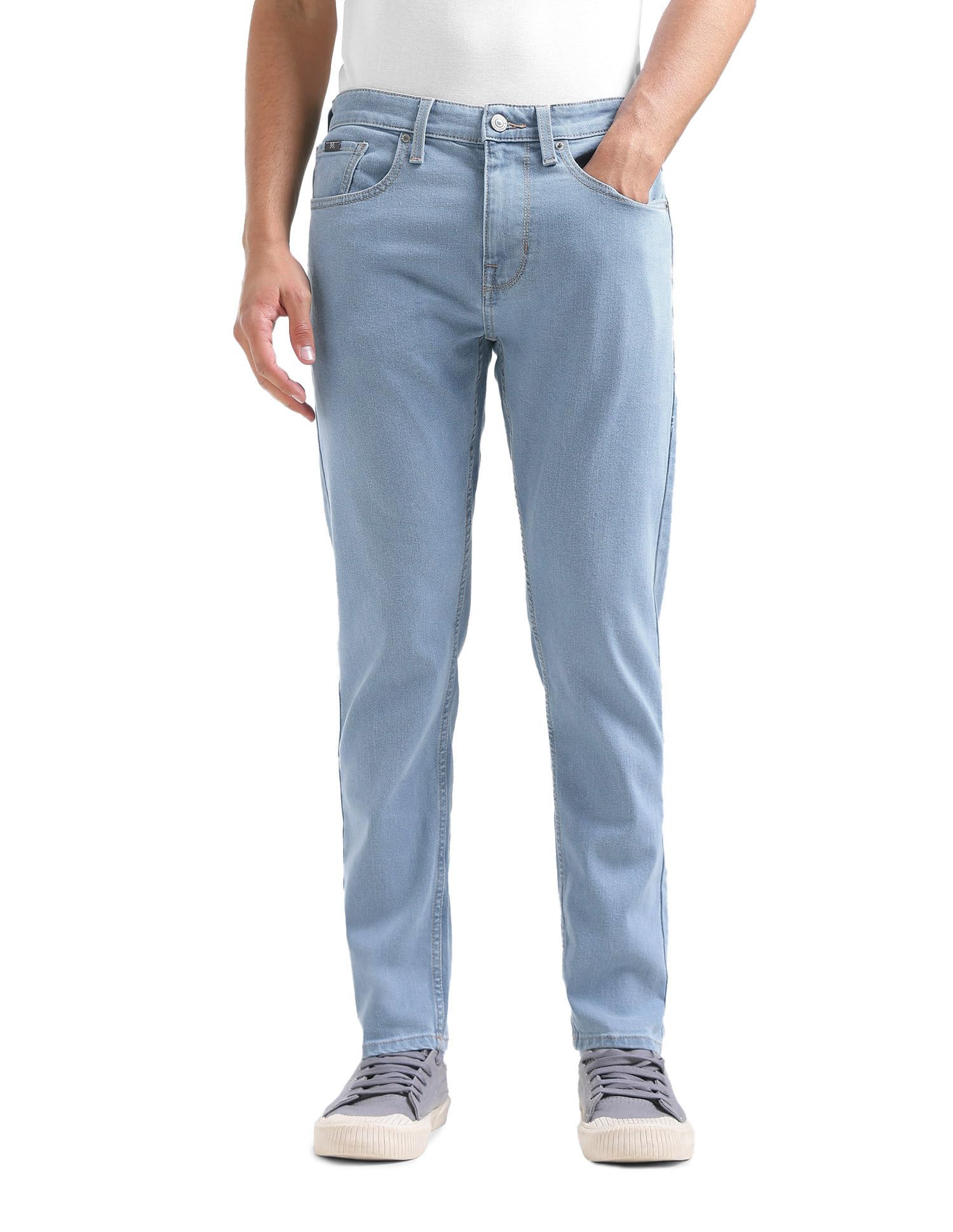 flying machine Men's Slim Tapered Fit Jeans| Solid | Mid Rise | Stretchable | Jeans for Man-picture-39