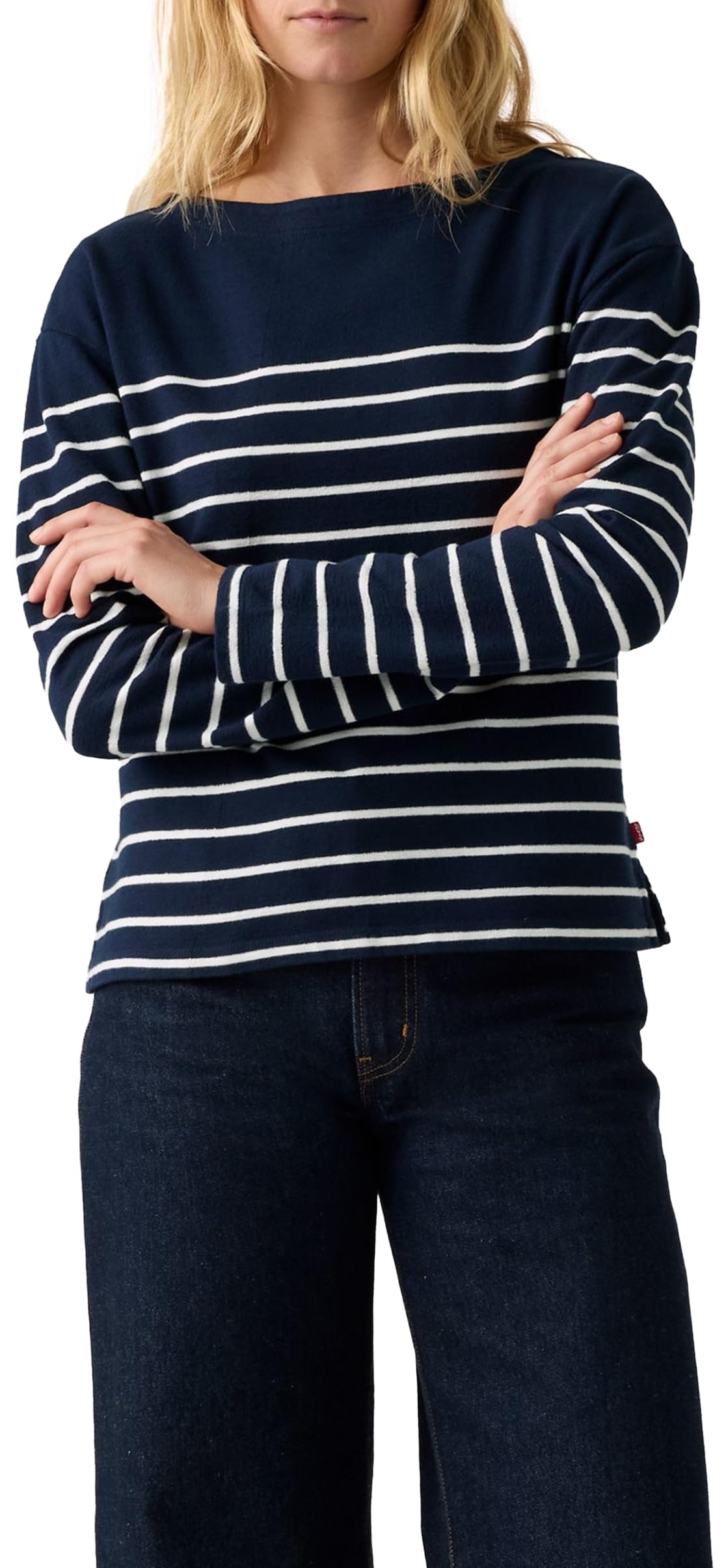 Levi's Marin Stripe Top Magnolia Stripe Navy Bl, Magnolia Stripe Navy, XS