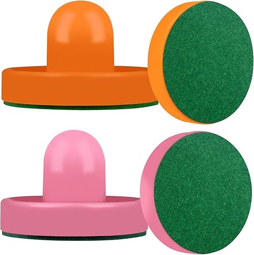 Miniatura 141 de ONE250 Empujadores de hockey de aire y discos de hockey de aire rojo, asas de portería, accesorios de repuesto para mesas de juego