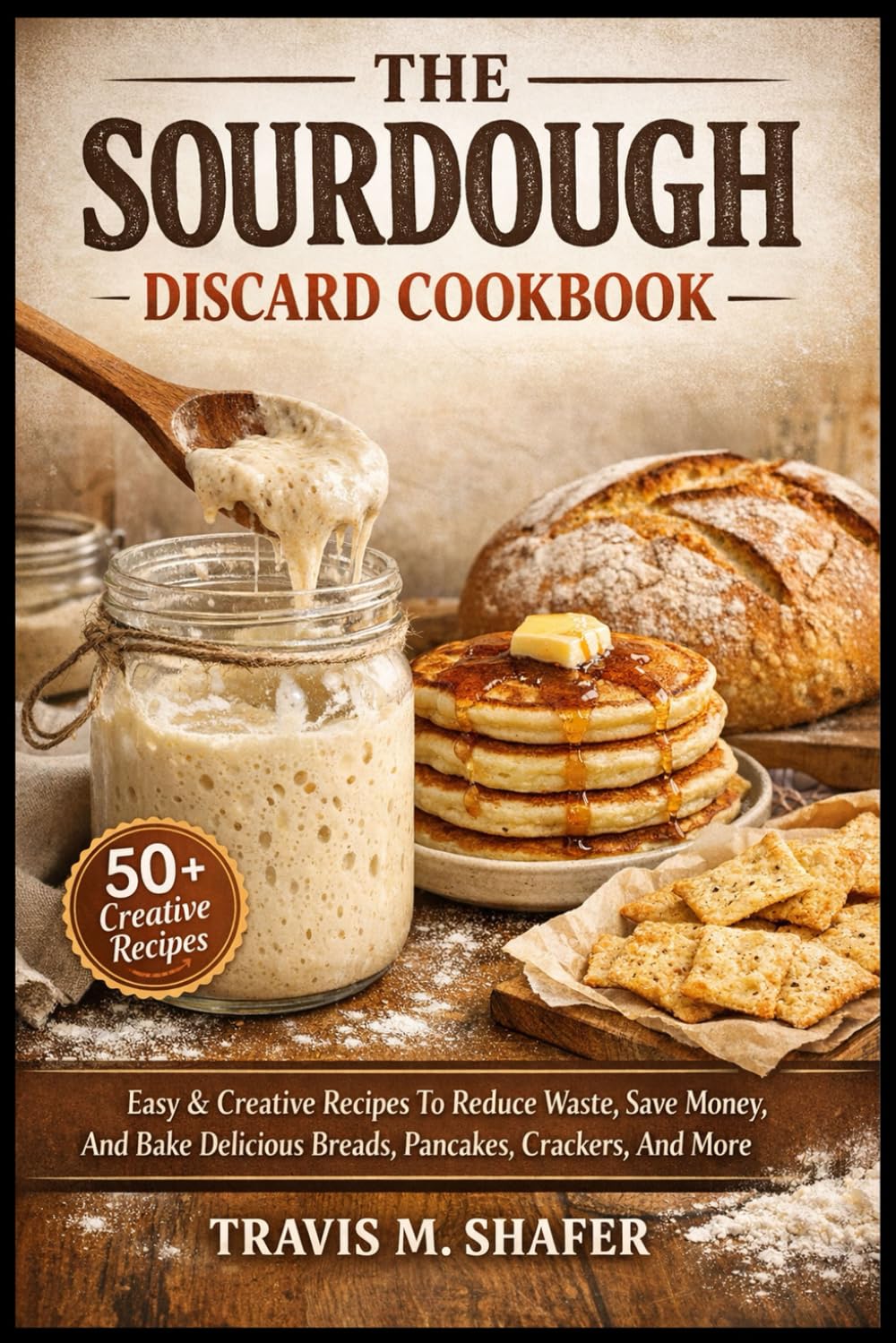 THE SOURDOUGH DISCARD COOKBOOK: Easy & Creative Recipes To Reduce Waste, Save Money, And Bake Delicious Breads, Pancakes, Crackers, And More
