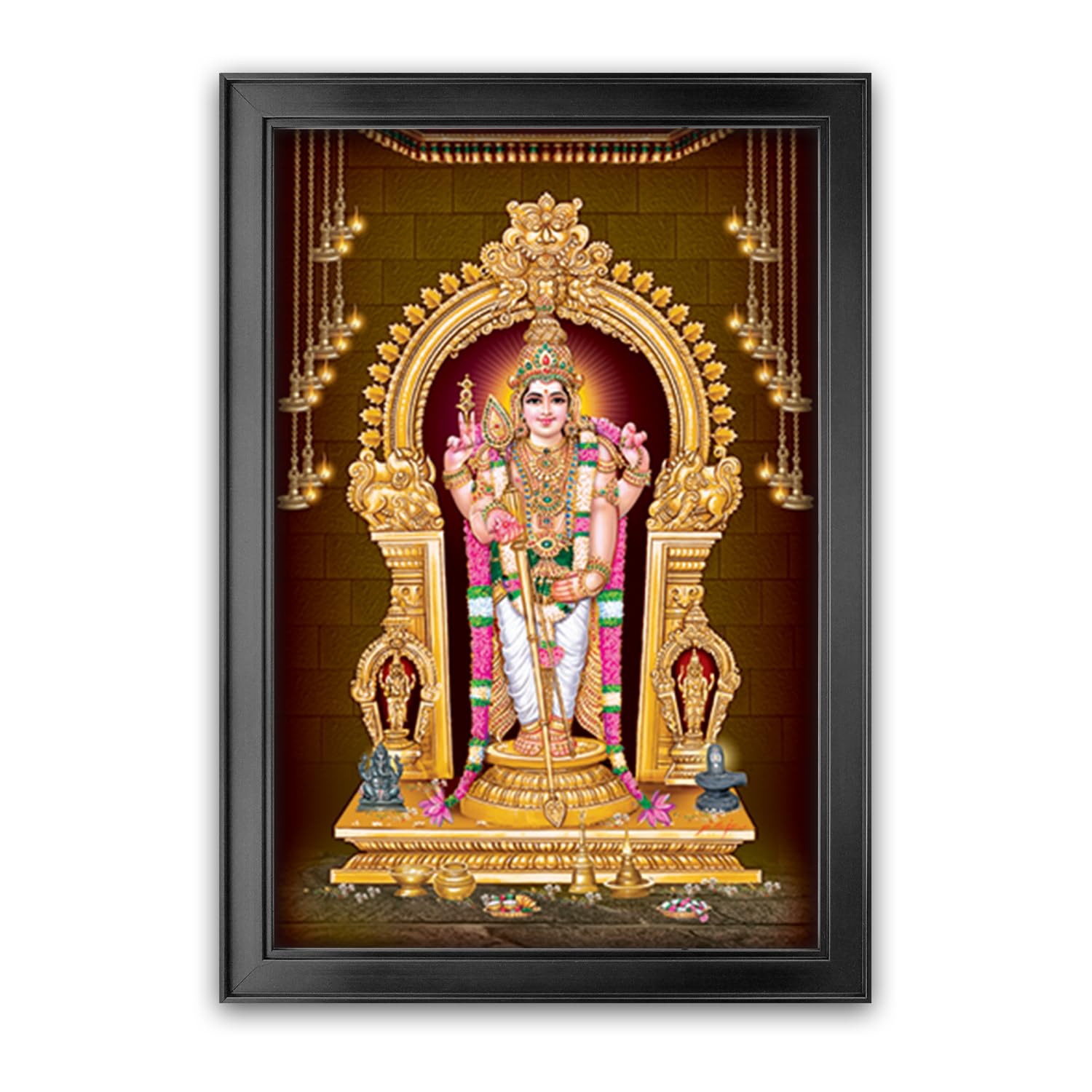 Rajasthani Village Photo Frame - Gold & Sparkle -15