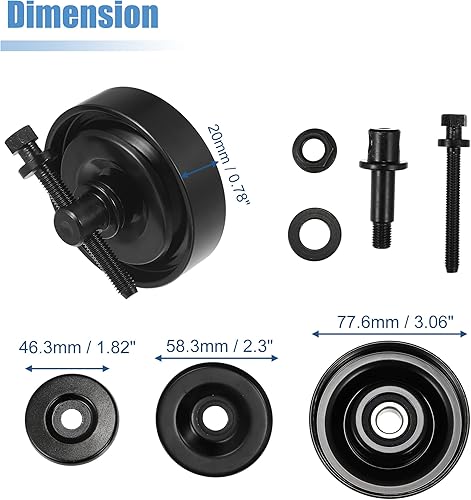 Miniatura 4 de X AUTOHAUX 97834-29010 Polea de tensión de la correa de transmisión del coche para Hyundai Accent Elantra Tiburon Tucson 1995-2012 para Kia Soul