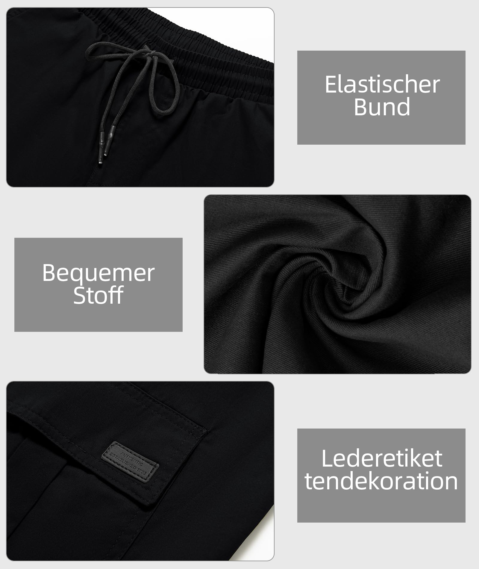 JACKETOWN Pantaloncini Uomo Pantaloncini Cargo Uomo Bermuda in Cotone Pantaloni Casual Estivi Elasticizzati in Vita con Tasche