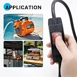 FIRMERST 1875W Outdoor Extension Cord with Switch Waterproof Black 10 Feet