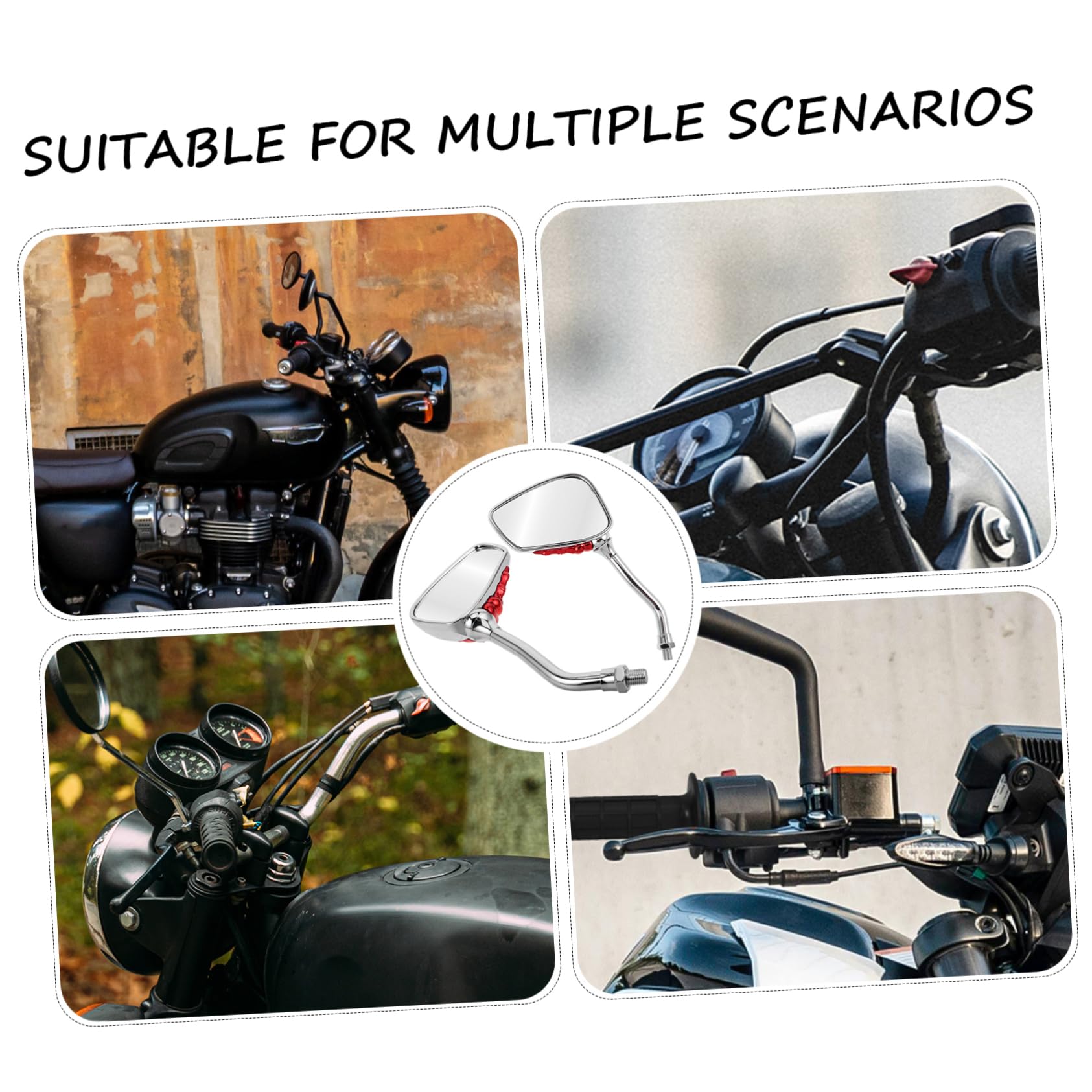 TOPBATHY Specchietto Retrovisore in Metallo Di Teschio Per Specchietto Retrovisore Per Accessorio Di Design Per Ciclismo e