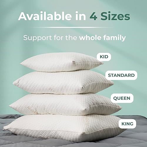 Miniatura 7 de Snuggle-Pedic Almohada de espuma viscoelástica triturada, las almohadas frescas originales para personas que duermen de lado, estómago y espalda -