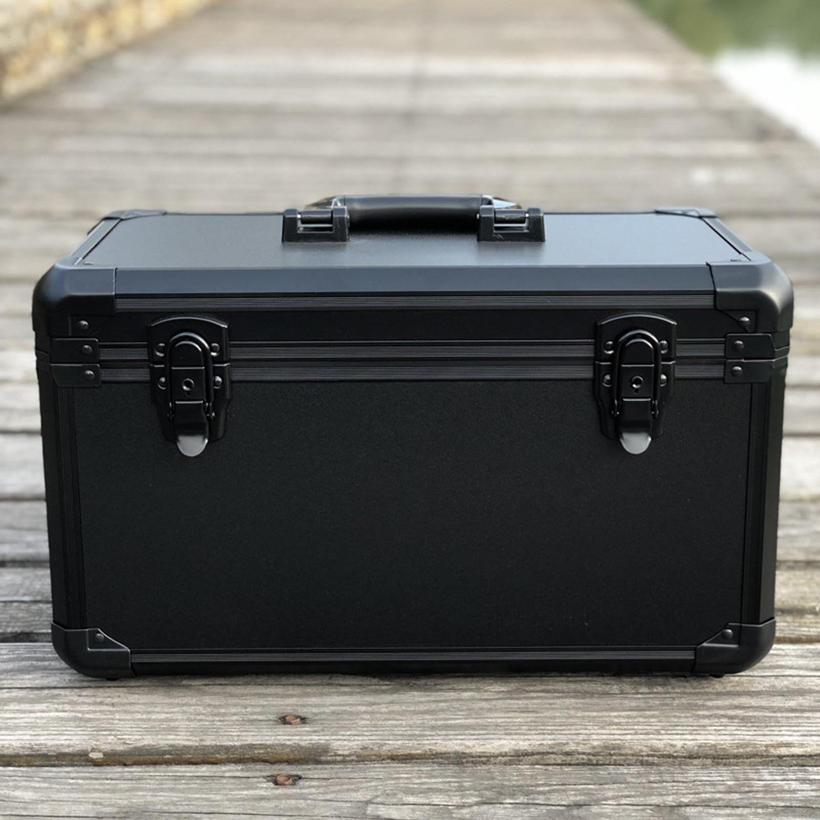 Valigetta portautensili portatile in lega di alluminio con maniglia, organizer antiurto e scatola porta accessori hardware, valigette rigide per uomo, accessori hardware, L