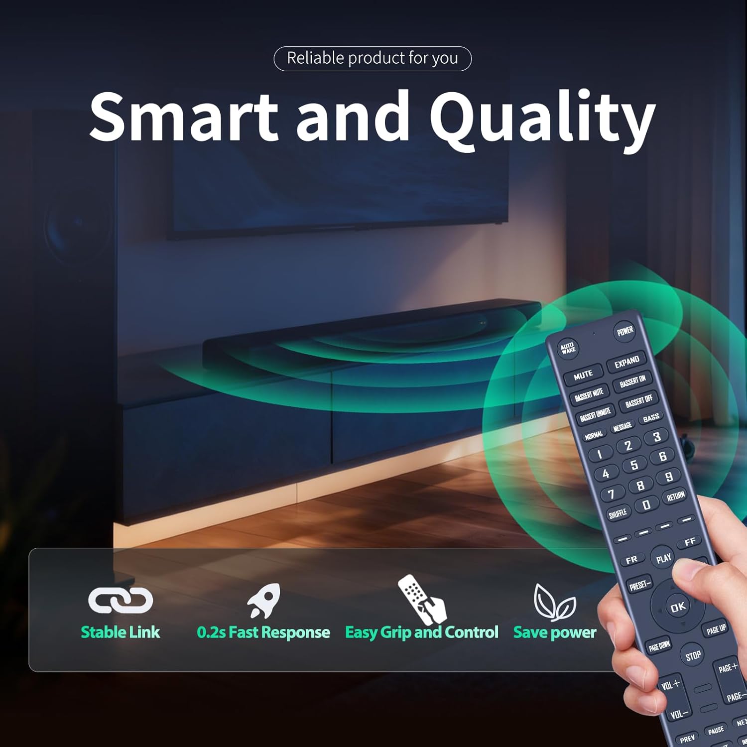 ZWP Replacement Remote Control Compatible with Bose soundbar 700 Home Theater 809945-0010