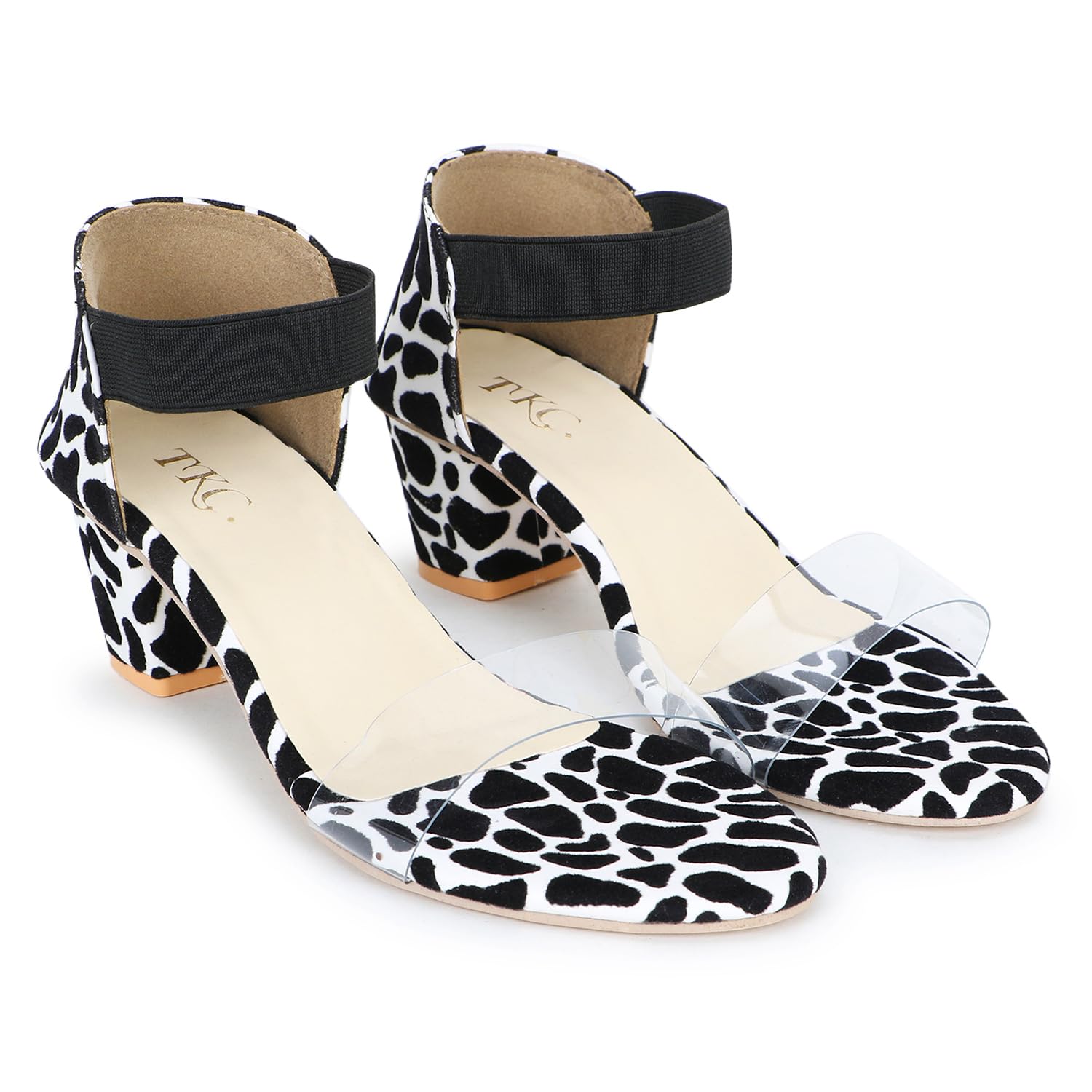 Block Heel Sandal For Women & Girls Stylish Printed Women Ankle Adjustbale Fashion Sandal (White-41) (B0CJ5FNDG6) Amazon Price History, Amazon Price Tracker