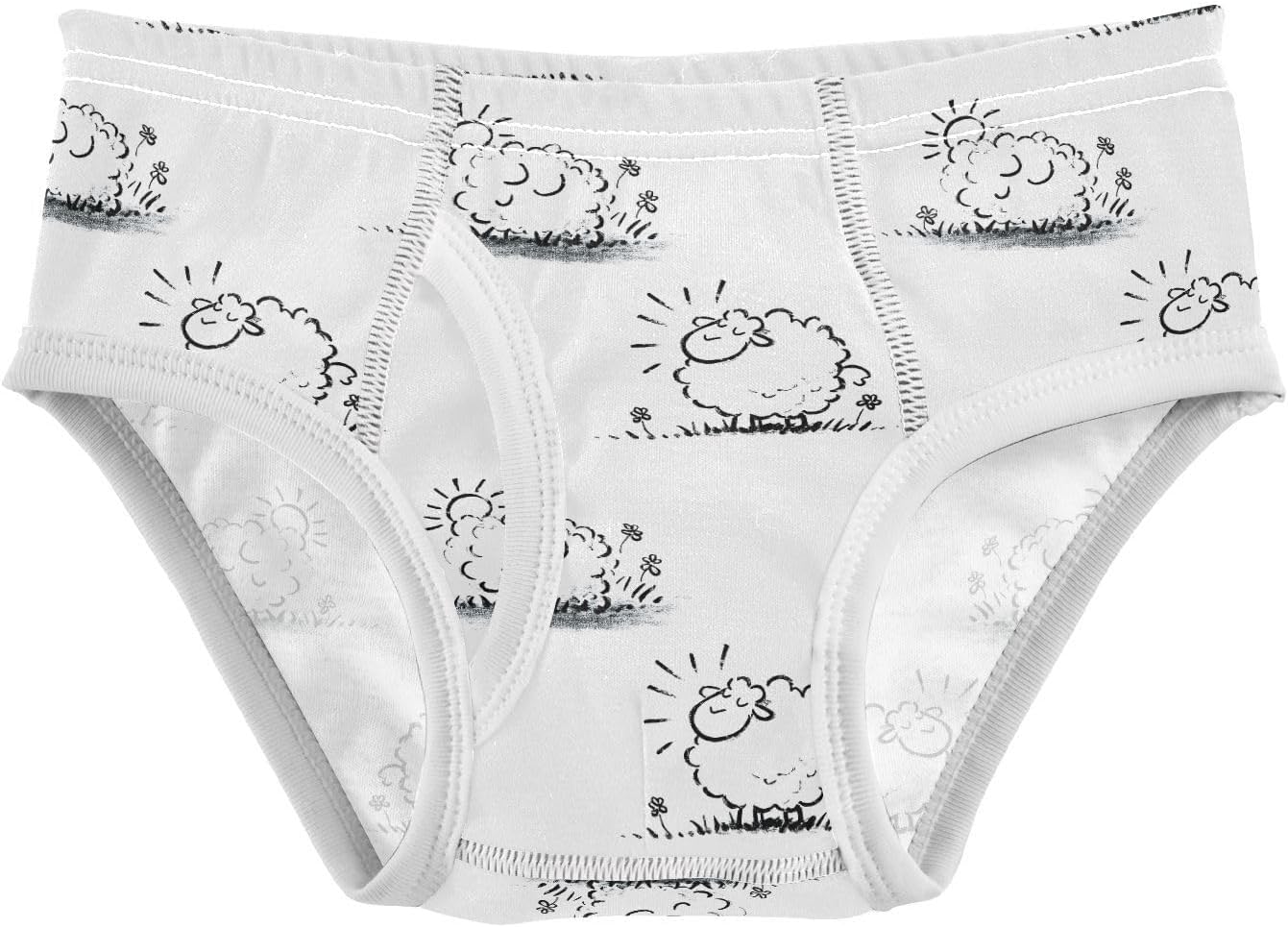 visesunny Boys Training Underwear Sheep Sun Cloud Breathe Cotton Potty Briefs Size 2T-8Y for Toddler