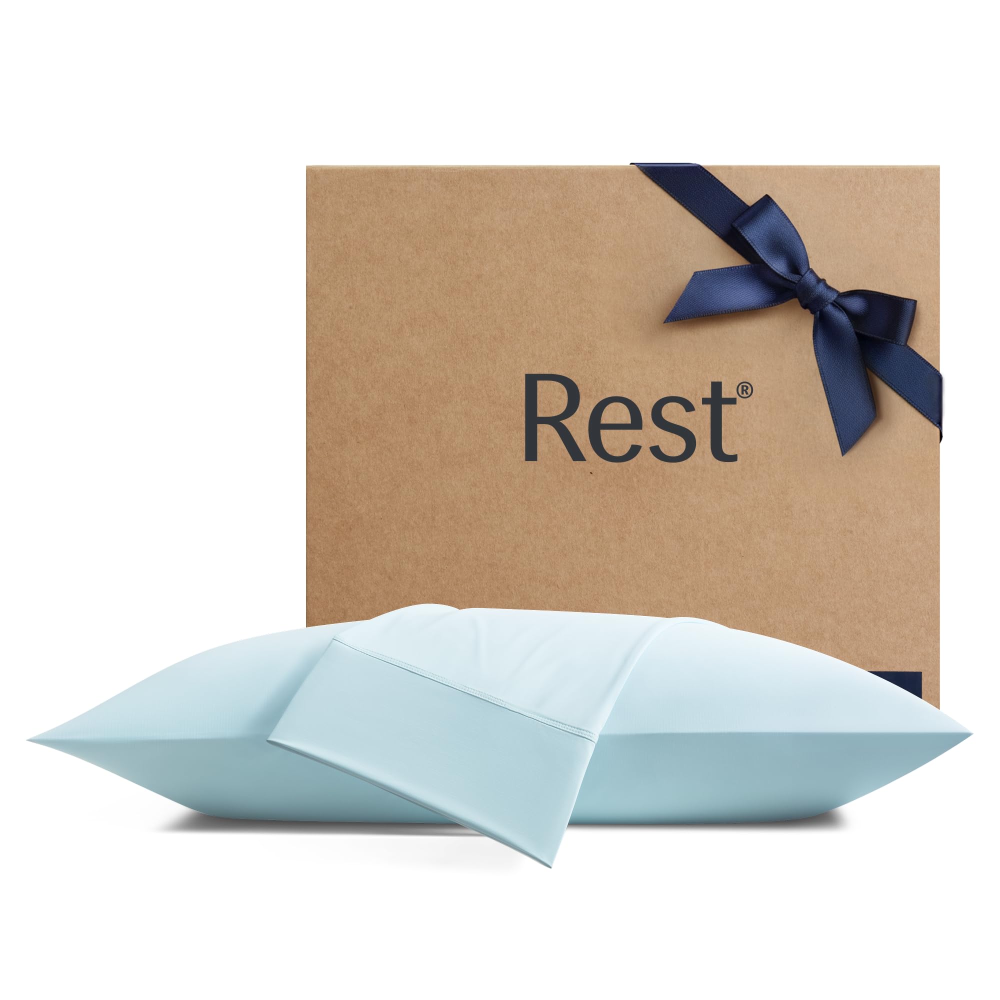 Evercool®+ Cooling Pillowcases Standard - 2 Pillowcases for Sensitive Skin, Silver Infused Fabric for Hygienic Sleep, Silky Smooth for Curly Hair, High Elastic for Snug Fit (19x29 inches)