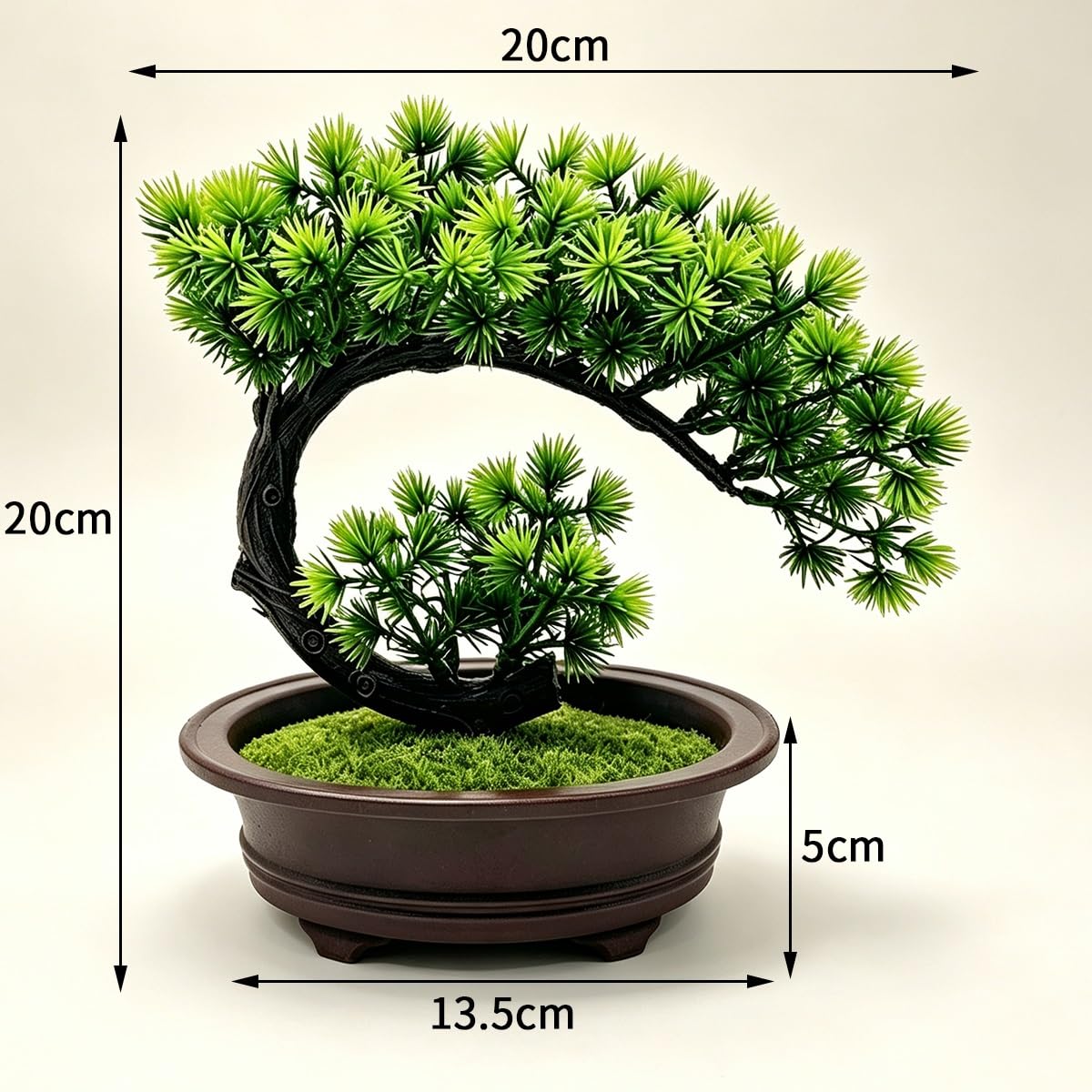 Mini Faux Arbre Artificiel Bonsaï Pin Bienvenue, Plantes Artificielles