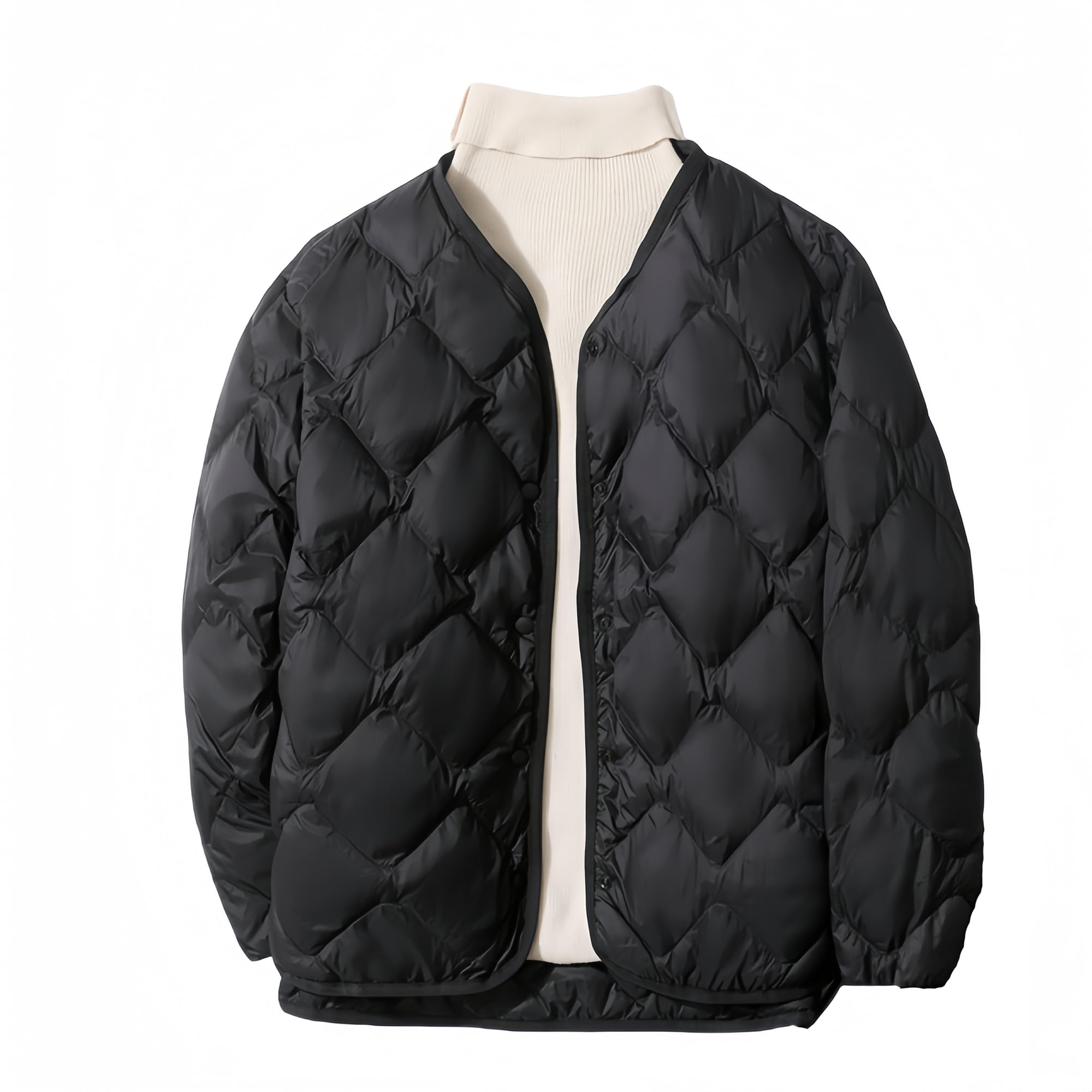 Chaqueta de Plumas Mujer Invierno, Chaquetas Acolchadas de Invierno para Mujer Chaquetas Acolchadas con Cuello en V para Mujer Abrigo Acolchado Ligero para Mujer Chaquetas de Plumón para Ext