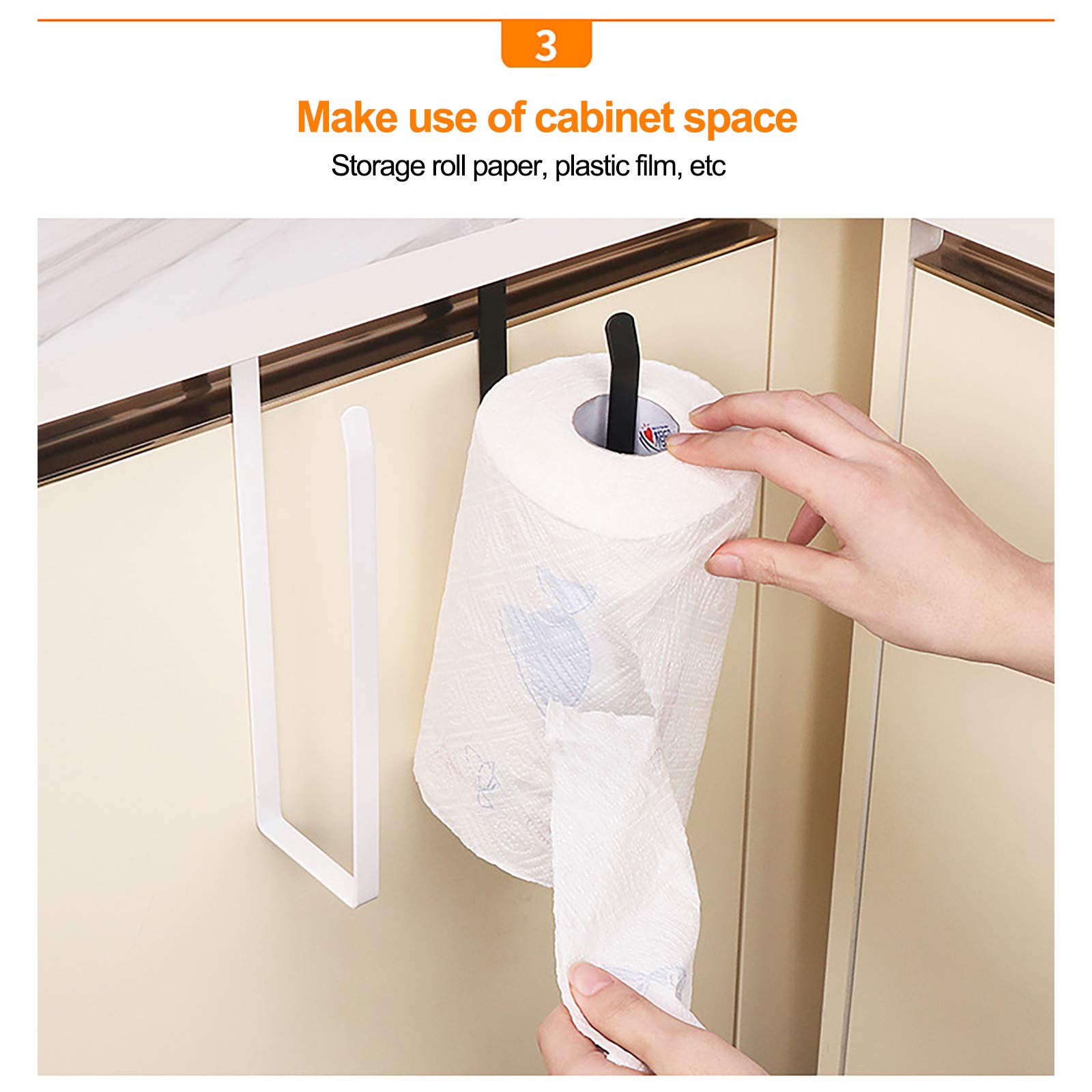 Soporte De Pared Para Rollo De Cocina De 26 Cm – 2 Unidades, Instalación Vertical U Horizontal Sin Taladrar, Apto Para Armarios, Cocina Y Baño – Color Negro