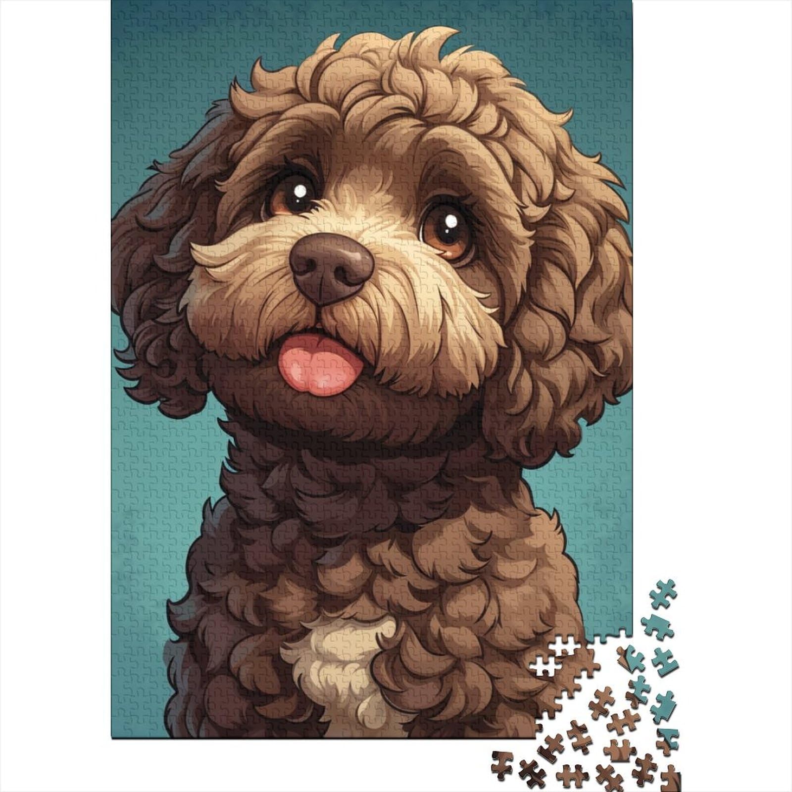 DHBANEIOK Cockapoo 1000 Piece Jigsaw Puzzles For Adults And Jigsaw Puzzle Gifts Recycled Cardboard Jigsaws 1000 Pieces for Adults And 1000pcs (75x50cm)
