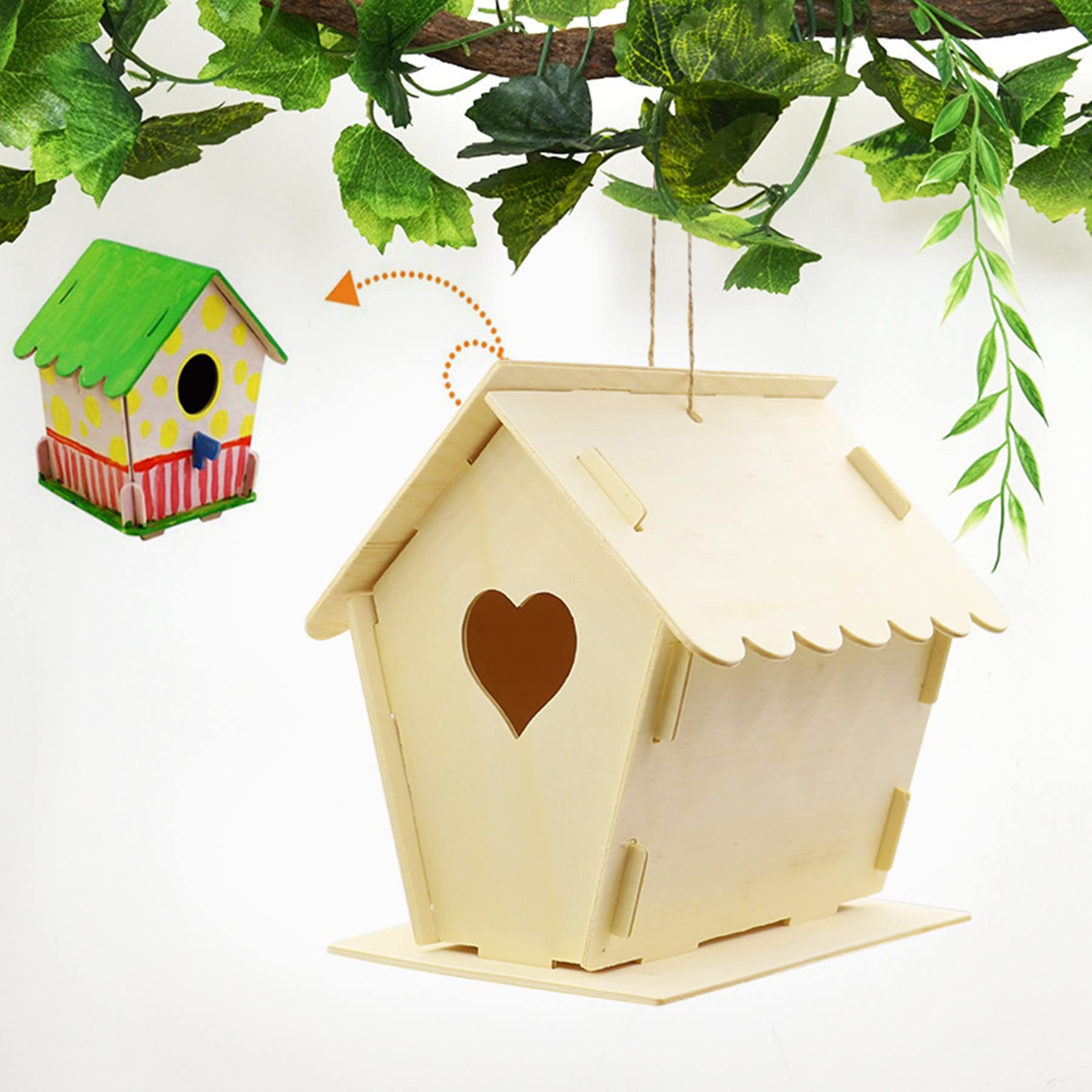 Amazon.co.jp: JpGdn 木製鳥の餌箱 DIY手作りセット バードフィーダー