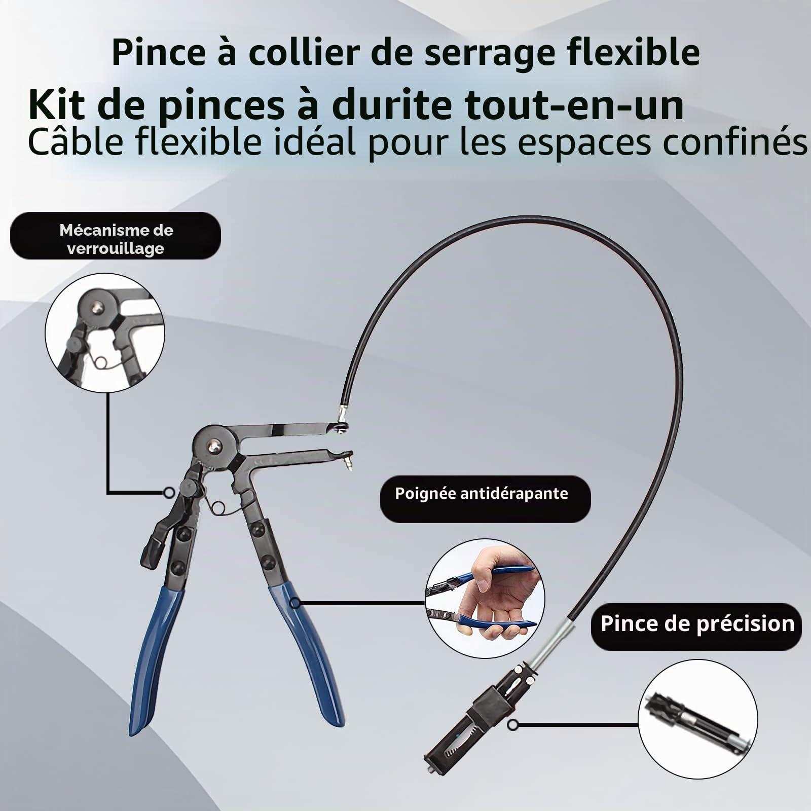CCLIFE 9 pièces coffret de Pinces pour colliers de serrage Pince a collier réparation
