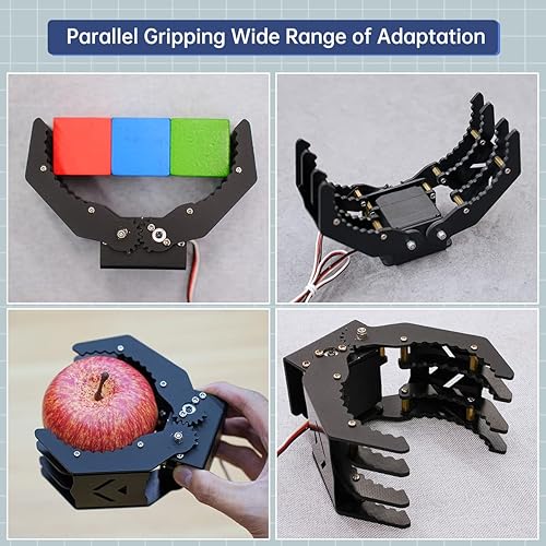 Miniatura 3 de Garra de brazo de robot mecánicopinza de robot agarrador (garra mecánica negra sin servo)