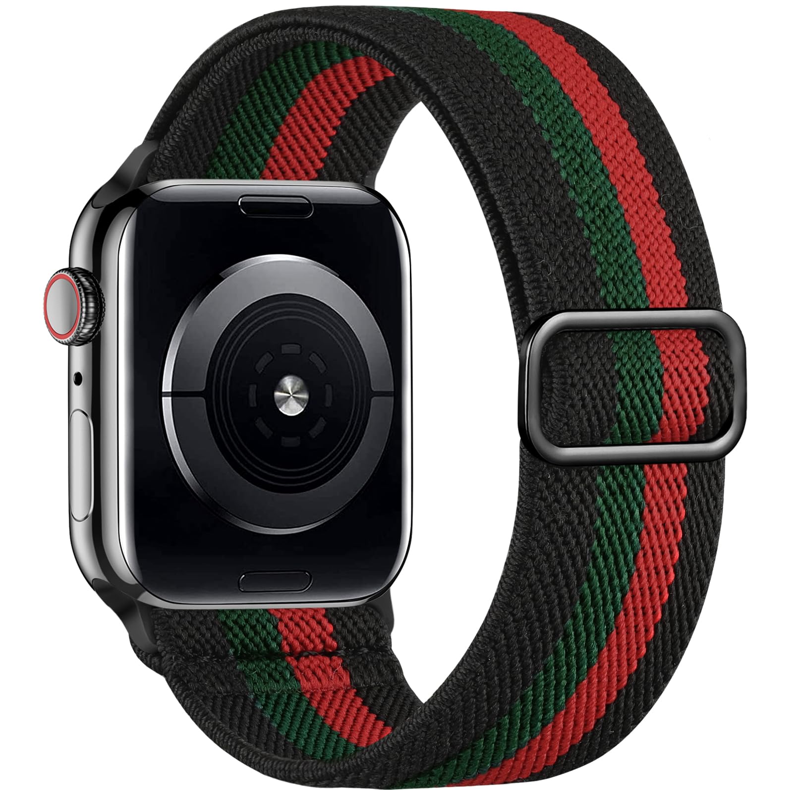 Stretchy Solo Loop Compatible with Apple Watch Band 44mm 40mm 41mm 45mm 46mm 38mm 49mm 42mm for Women Men, Soft Nylon Elas...