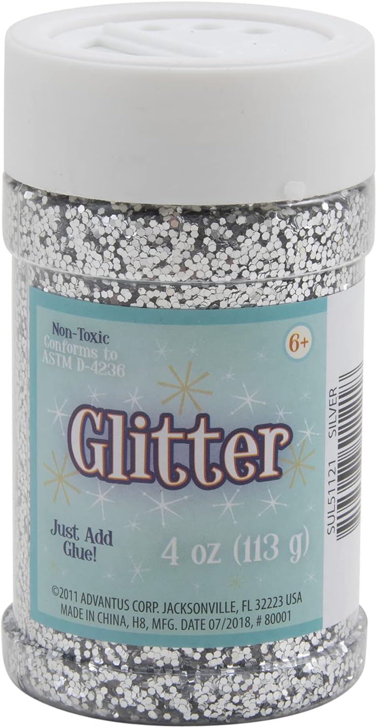 Sulyn SUL51121 4 oz. Glitter Jar - Silver