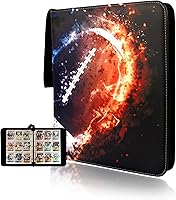 Vista 8 de Carpeta de tarjetas compatible con tarjetas de fútbol americano, tarjetas de intercambio, para MTG y otros TCG, se adapta a 400 tarjetas con 50