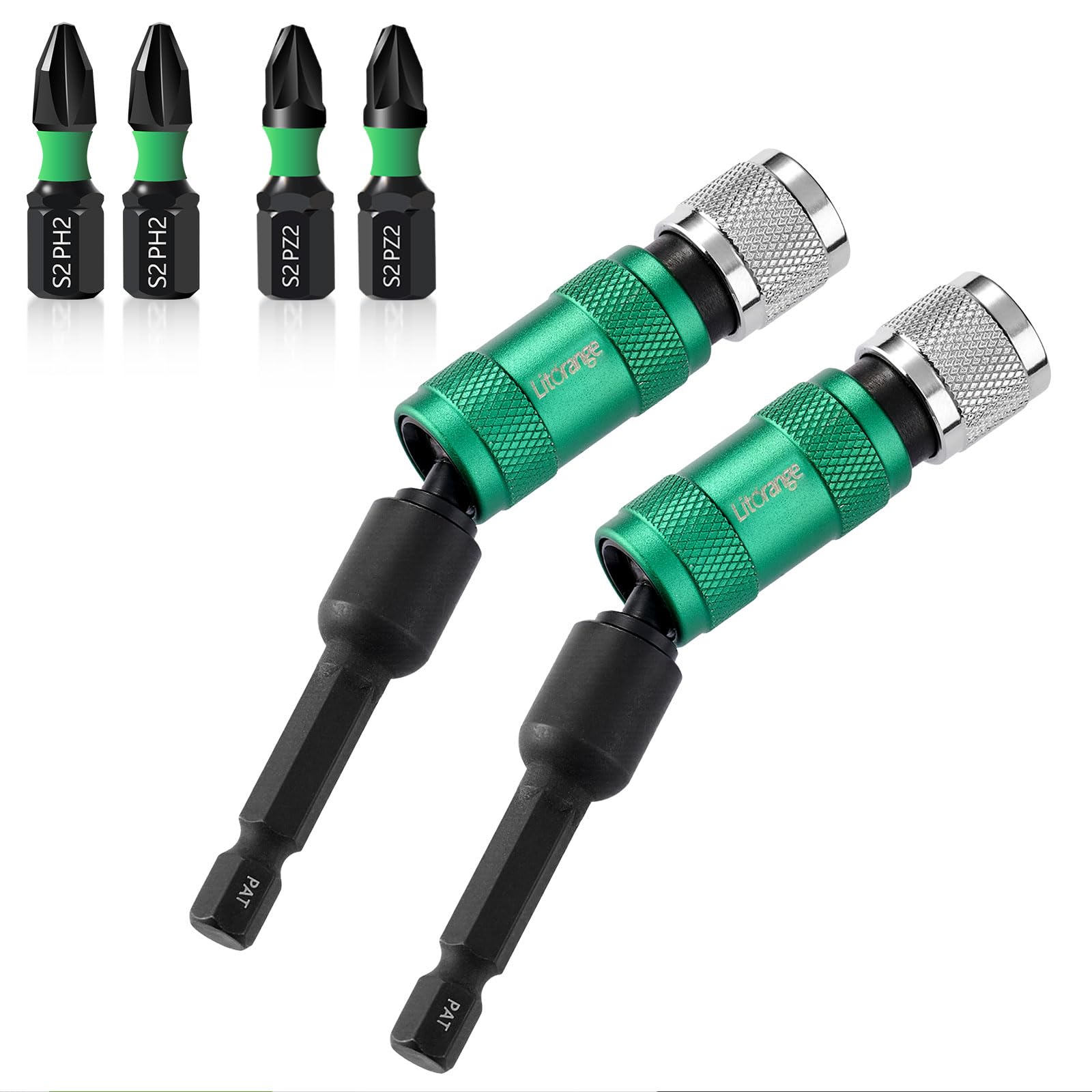 Soporte de brocas de cambio rápido LitOrange magnético de impacto para puntas PH2 PZ2