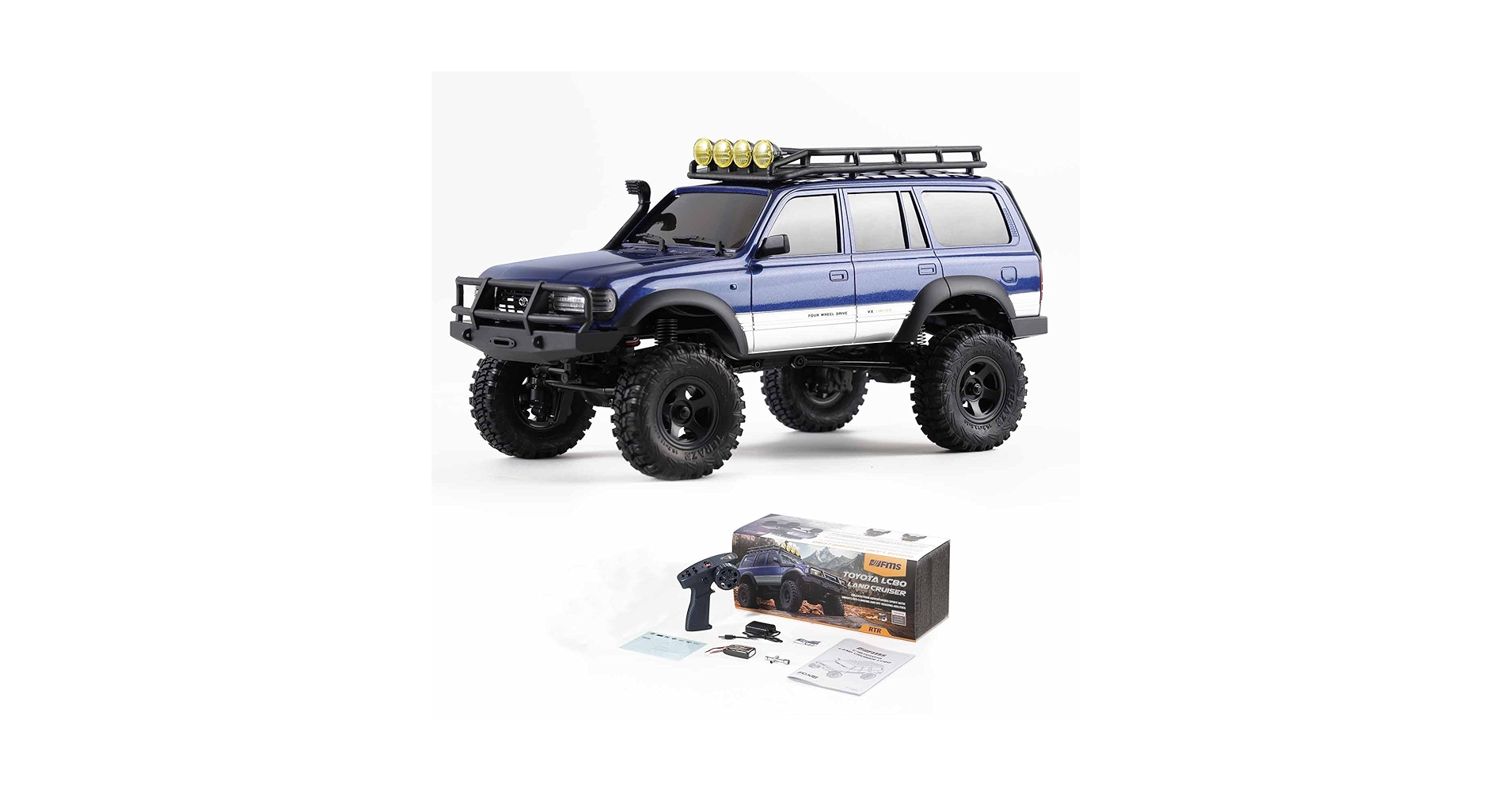 FMS FCX18 トヨタ ランドクルーザー LC80 1/18 クローラー 1/18 Toyota LC80 RC Crawler | RTR All-Terrain RC Car | FMS