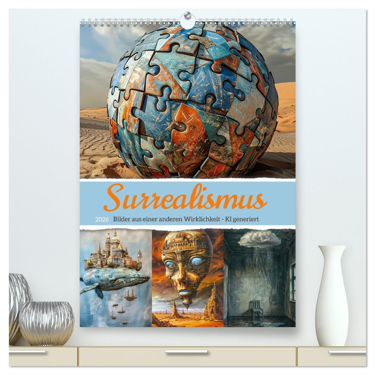 Surrealismus (hochwertiger Premium Wandkalender 2026 DIN A2 hoch), Kunstdruck in Hochglanz: Fantasievolle Bilder aus einer Traumwelt - KI generiert (CALVENDO Kunst)
